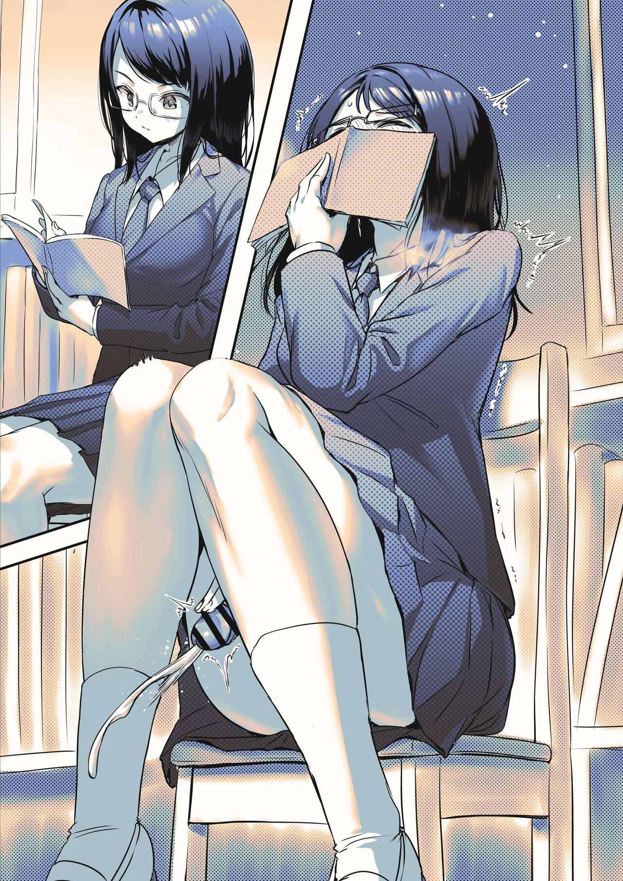 Toshokan de Hassan Shichau Futanari Megane-chan page 5 full