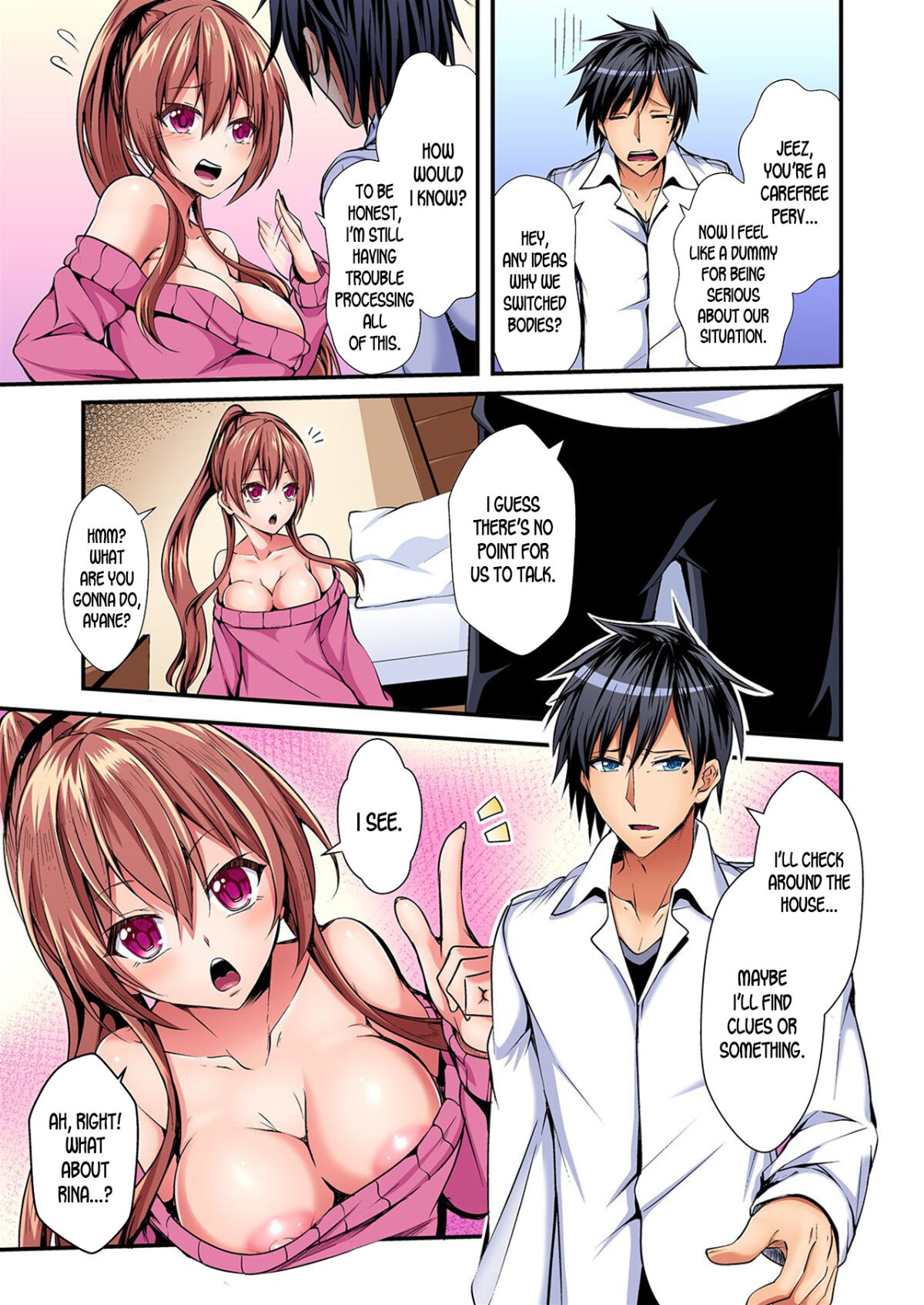 Irekawatte Dotabata Ecchi! ~Aya-nee no Binkan na Karada ni Ore wa Taerarenai | Switch bodies and have noisy sex! I can't stand Ayanee's sensitive body 1-6 page 8 full