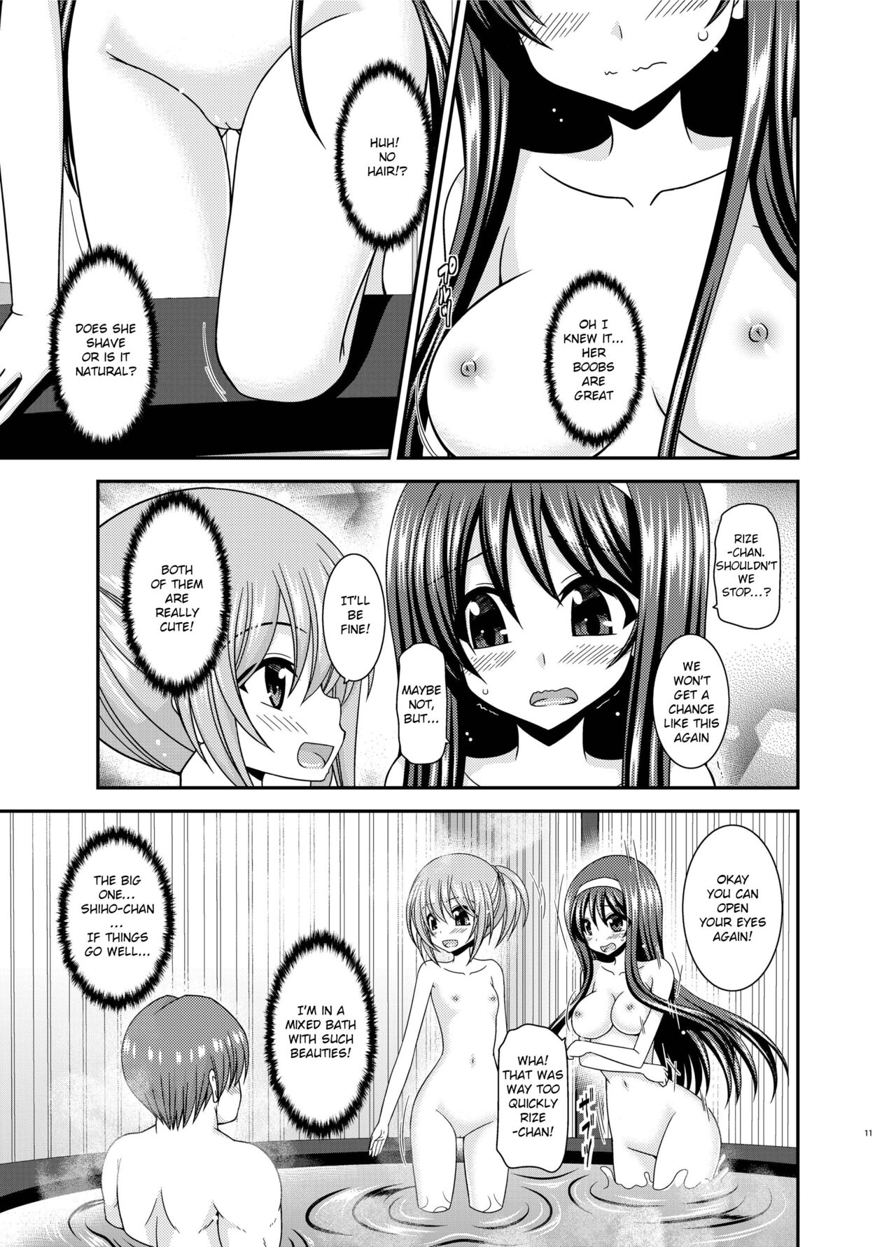 Konyoku Rotenburo de Bishoujo Futari ni Are o Misete to Onegai Sareta Hanashi page 10 full