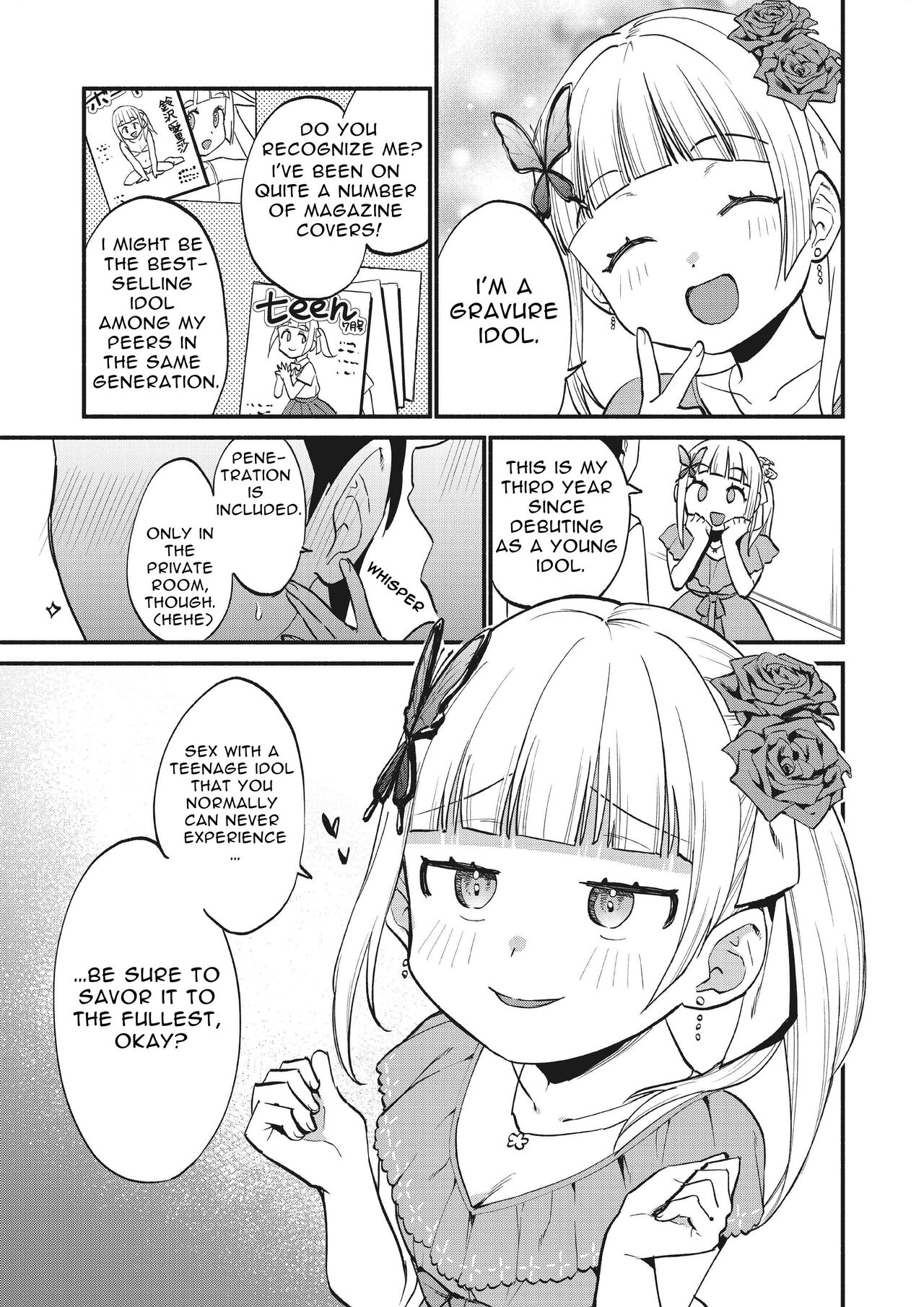 Jouryuu Kaikyuu Senyou no Koukyuuten de Junior Idol ni Sakusei Gohoushi shite morau | Luxurious Club ~Heavenly Cum-squeezing from a Young Idol~ page 3 full