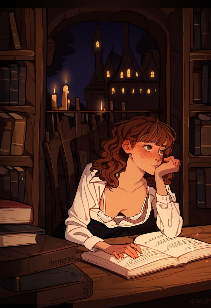 Evening in the Library with Hermione page 8 full