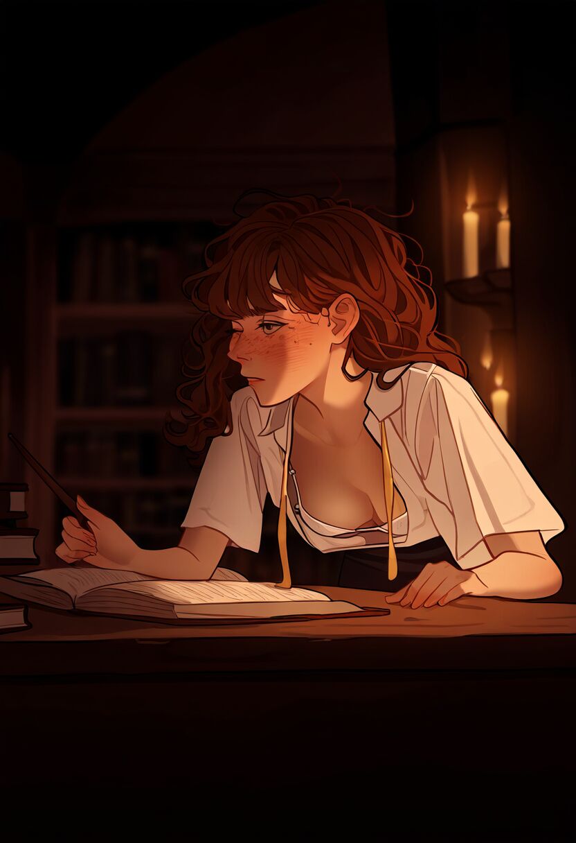 Evening in the Library with Hermione page 9 full