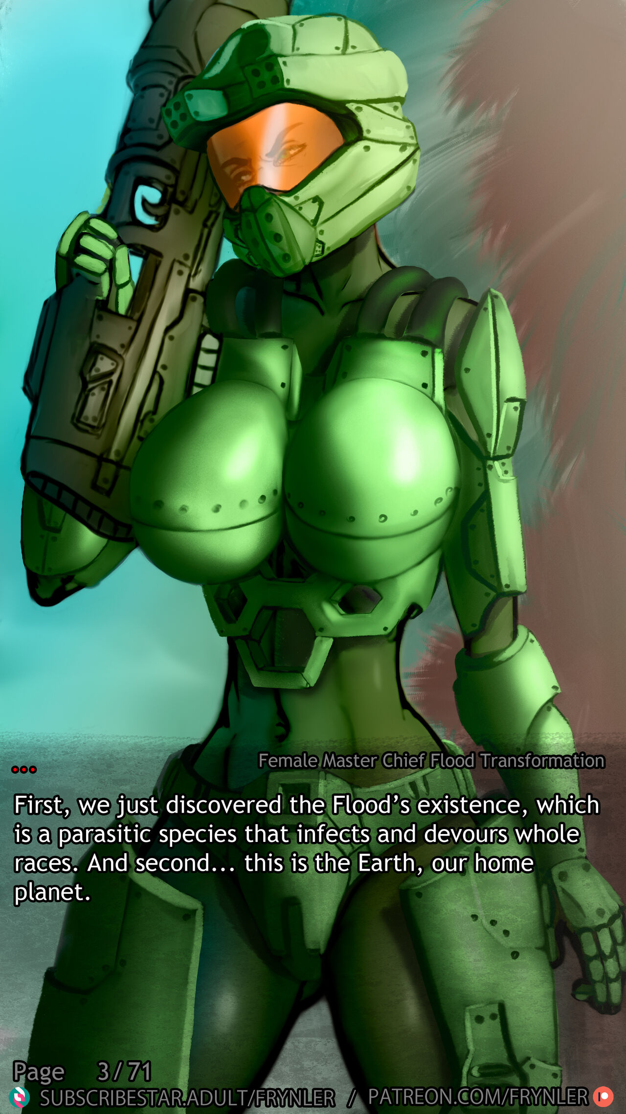 Female Master Chief Flood Transformation page 3 full
