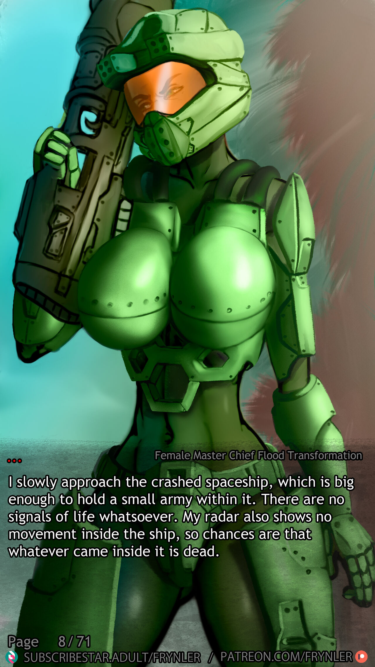 Female Master Chief Flood Transformation page 8 full