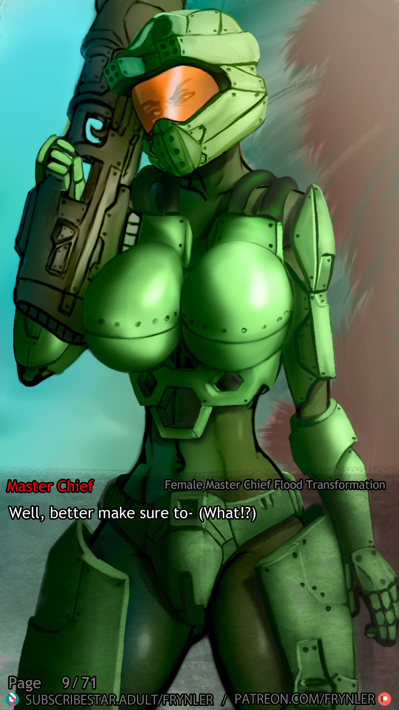 Female Master Chief Flood Transformation page 9 full