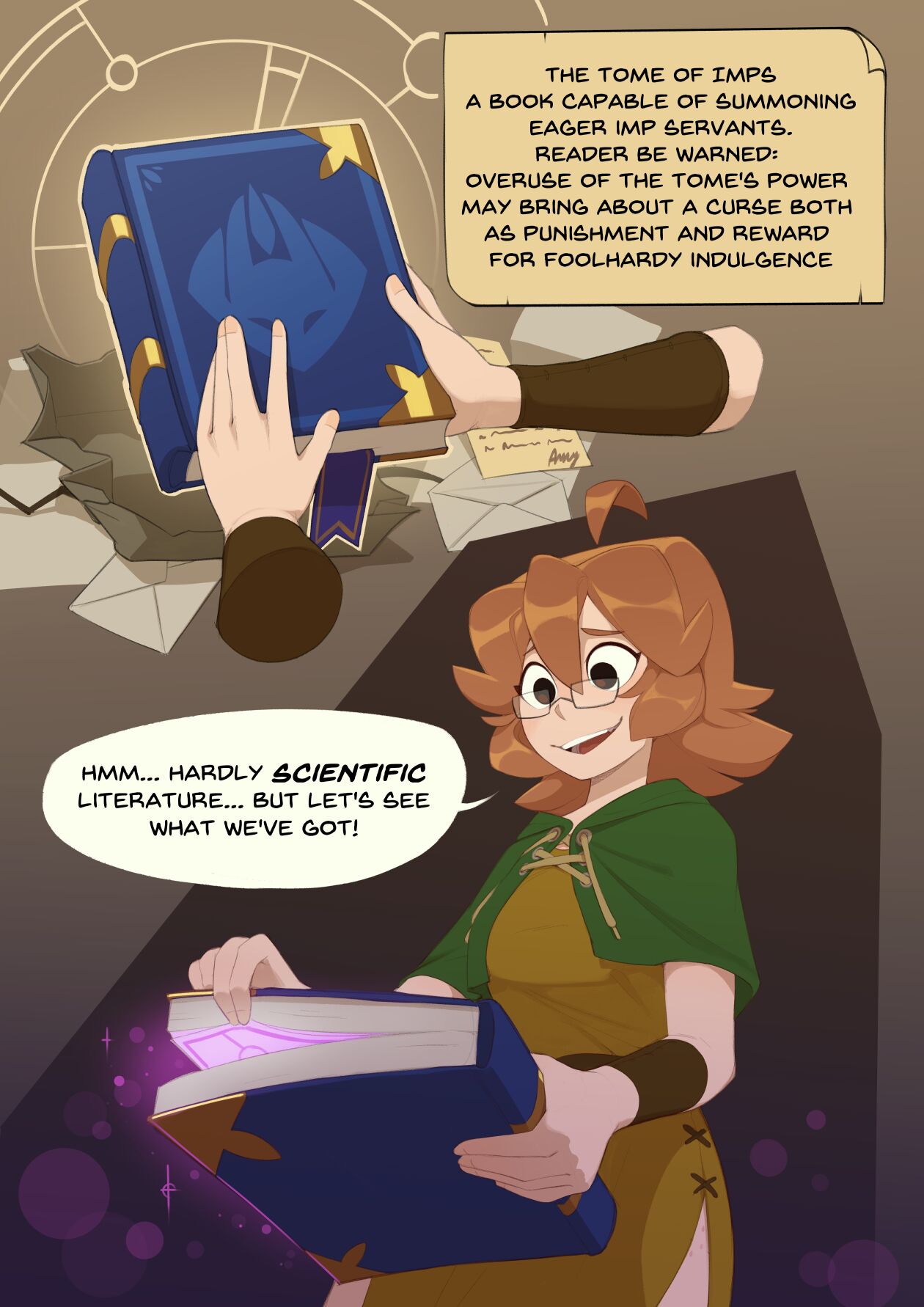 Monster Researcher Eclair and the Book of Imps! page 1 full