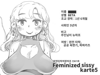 Mesu Ochi Maso Shoujou Kiroku Feminized Sissy Karte5 | 암컷 타락 여장 마조 진료 기록 5 cover