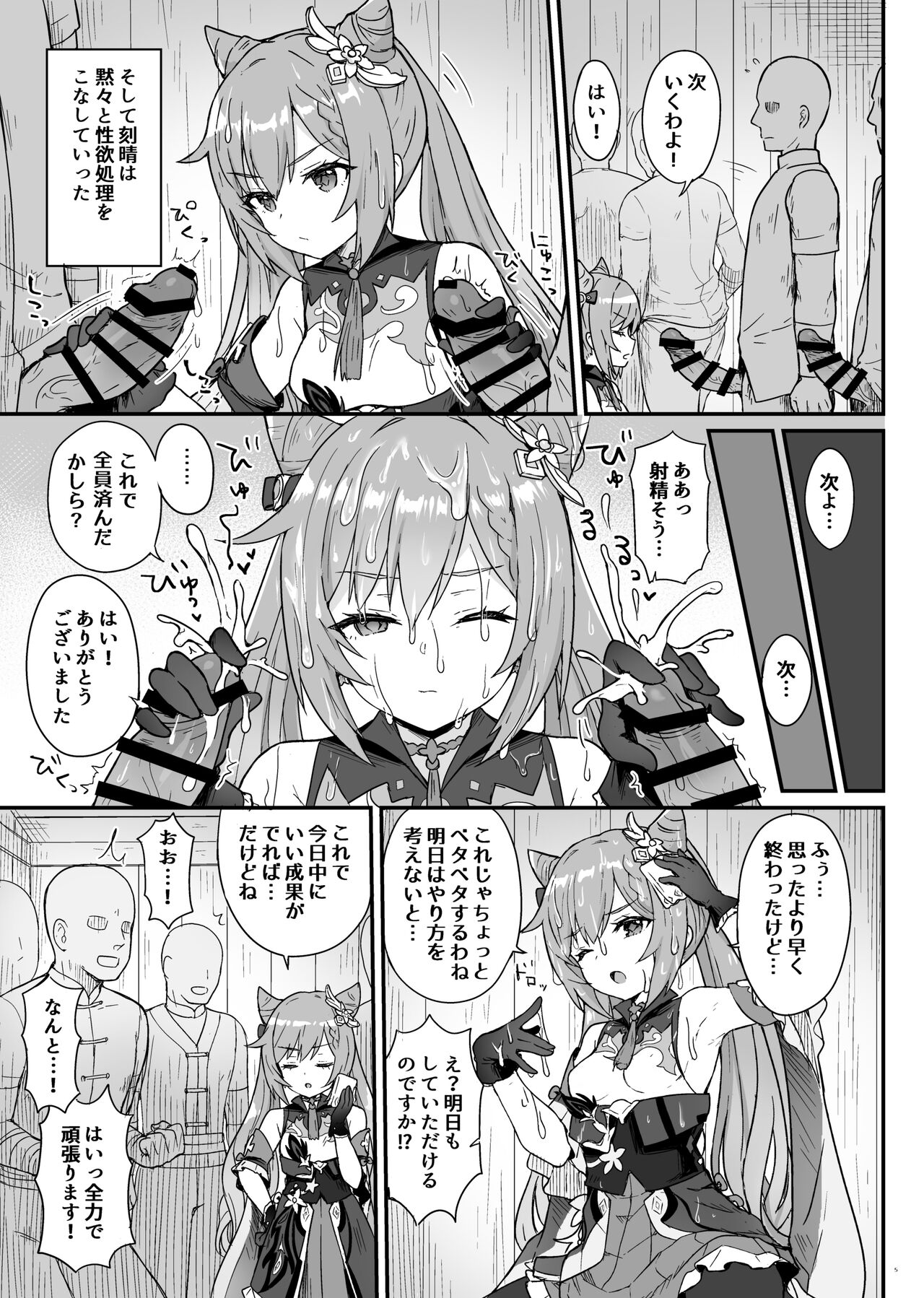 Keqing-chan ga Buka o Shigoki Makuru Hon page 6 full
