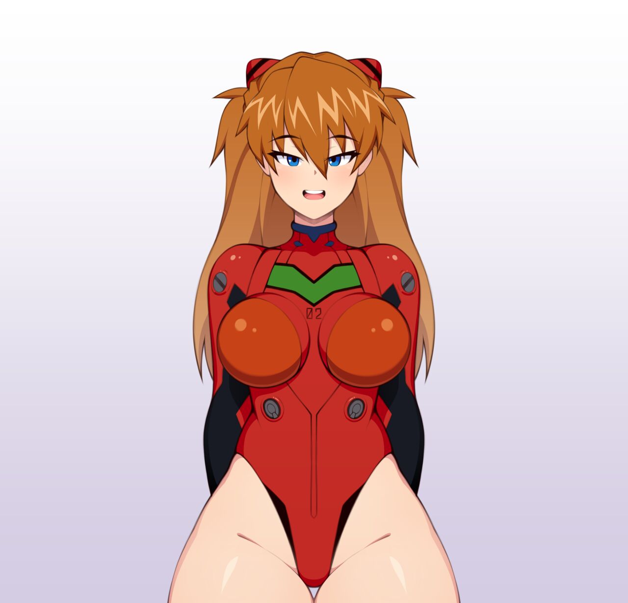 Asuka Langley Worshiping Big Stallions page 3 full