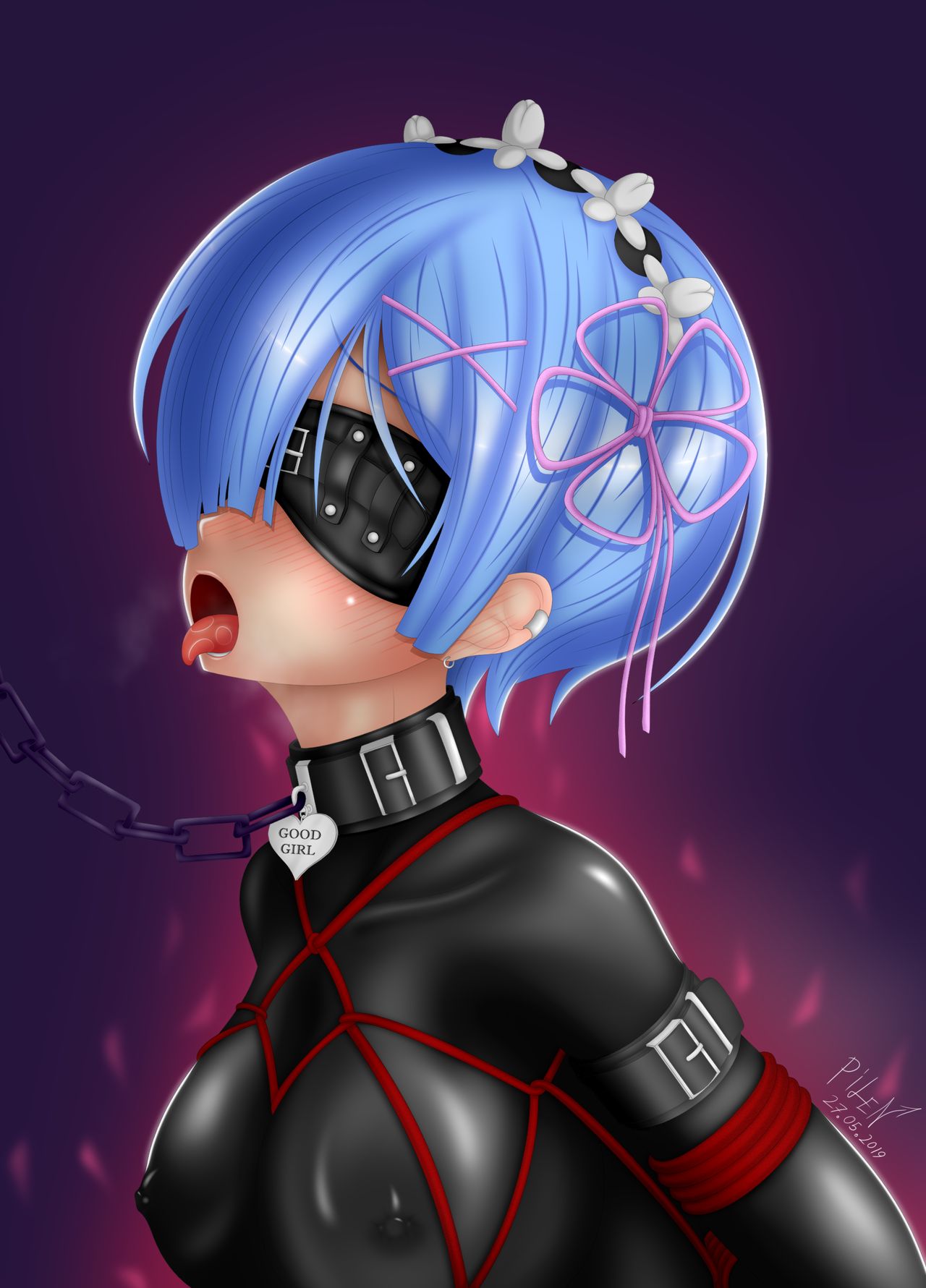 Re:Zero - Rem Bondage Bukkake page 3 full