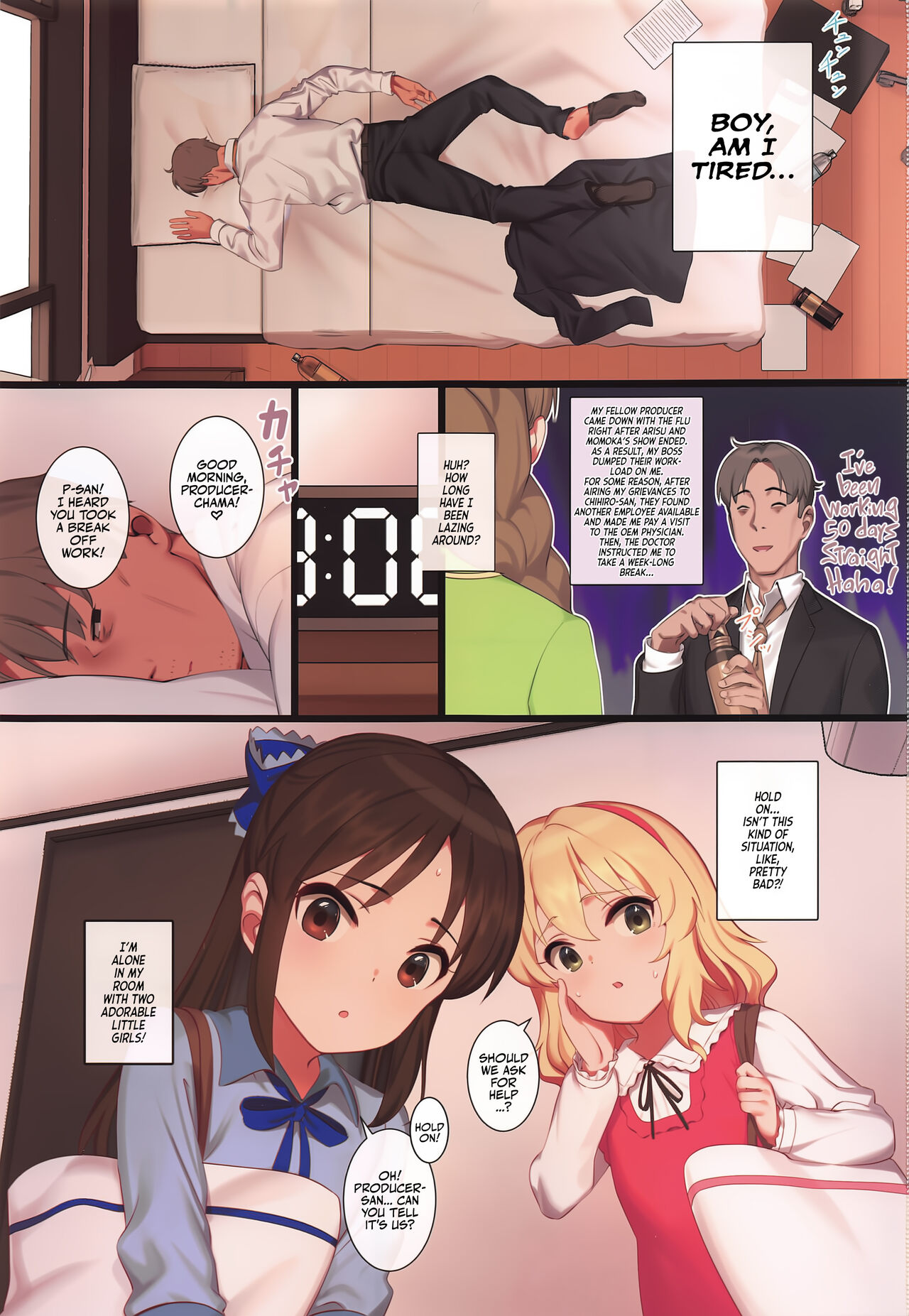 Tsukarehatete Kaettara Arisu to Momoka ga Seiteki ni Iyashimakutte kuremashita. | Lovely R&amp;R with Arisu and Momoka, Gone Sexual! page 2 full