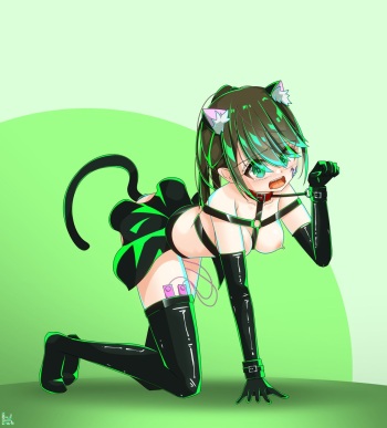 ネコ瀬奈ちゃん（エロコスチューム）・猿轡＆カラバリ＆ビビッド薄め差分 cover