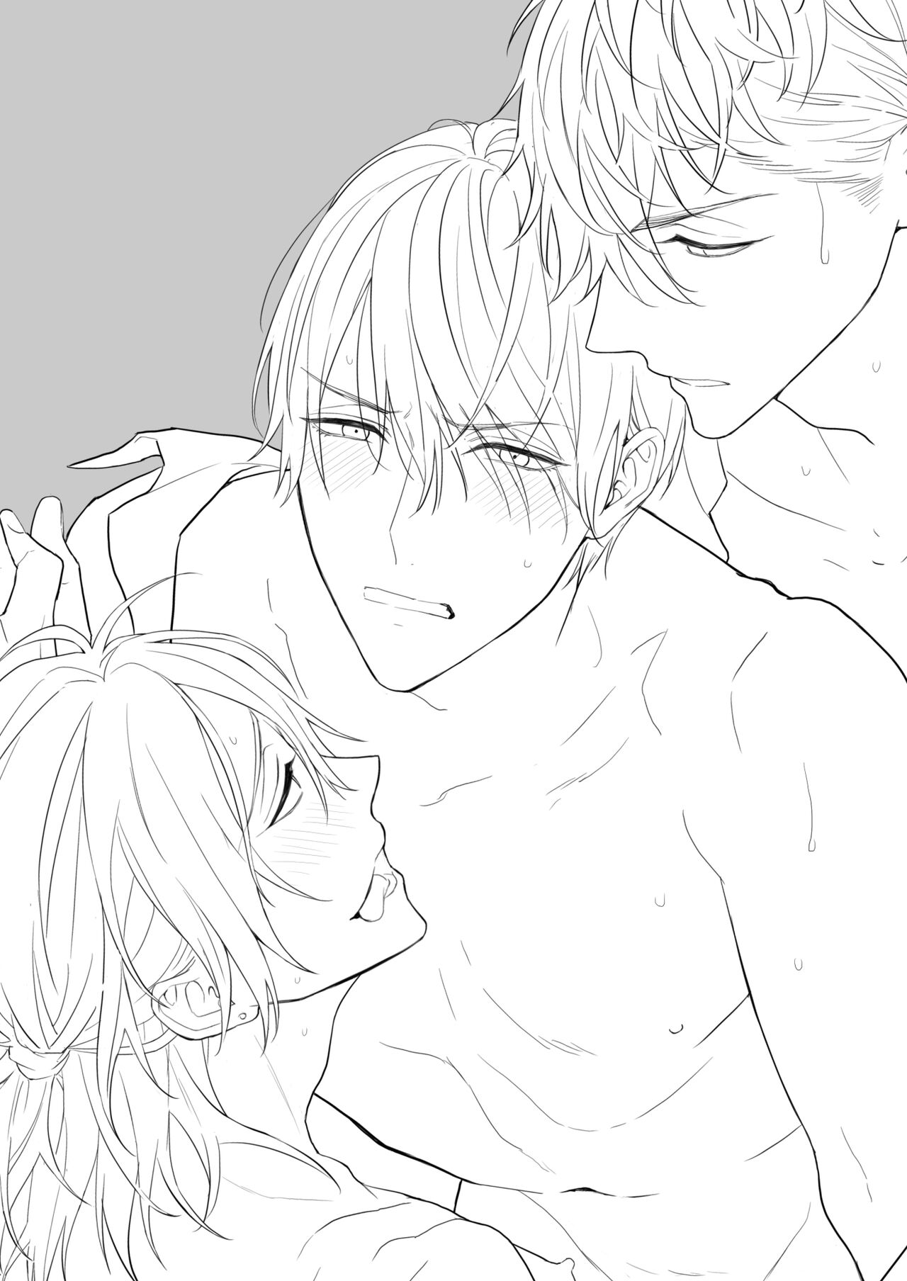 Tachi to Neko Docchi ga Ii no? | Top or Bottom? ~Sweaty 3-Way Sex~ page 2 full