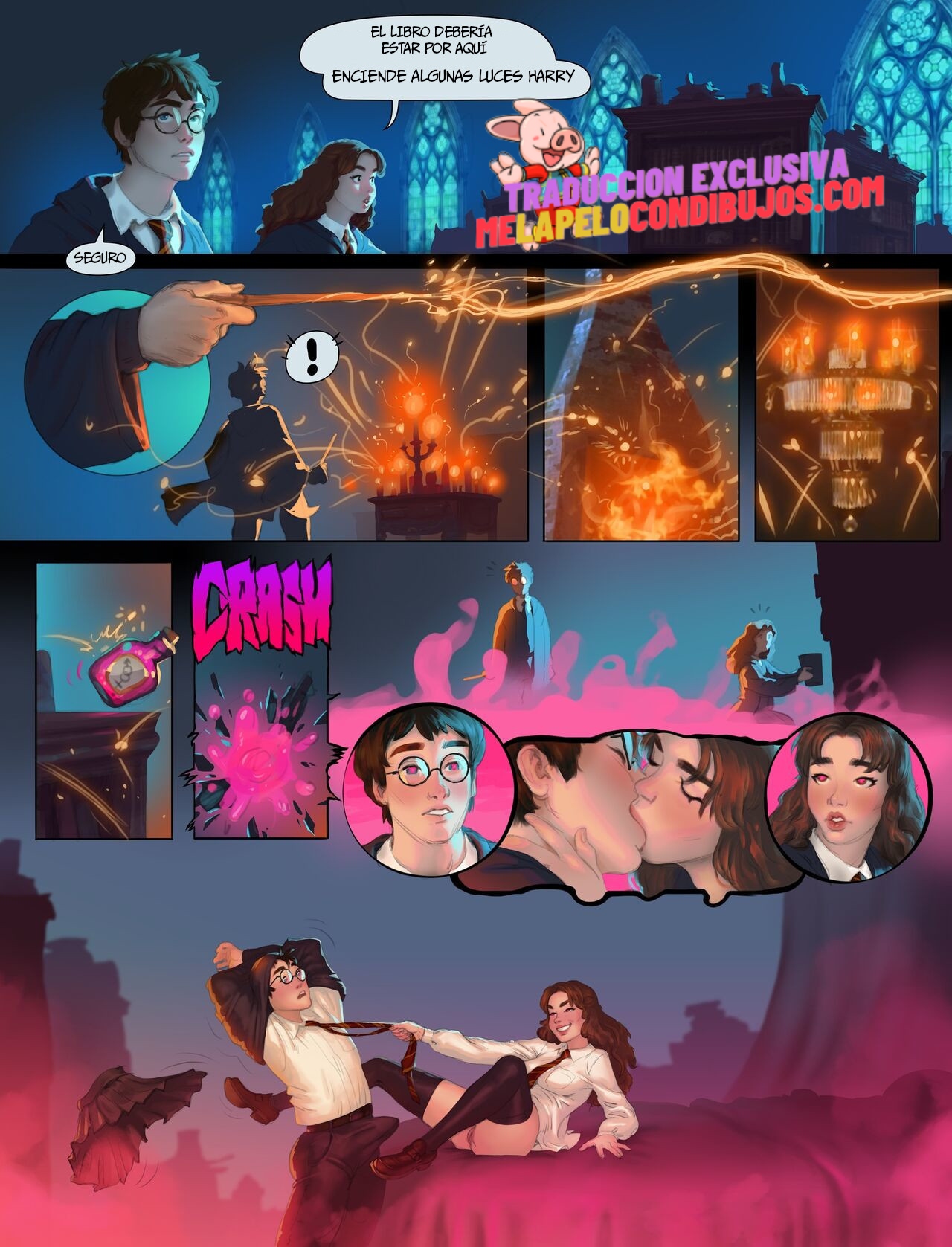 Harry and Hermione in the Room of Requirements page 1 full