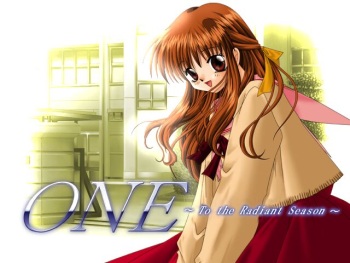 ONE ~Kagayaku Kisetsu e~  PS1 Edition - Extra CG and Shimizu Natsuki cover