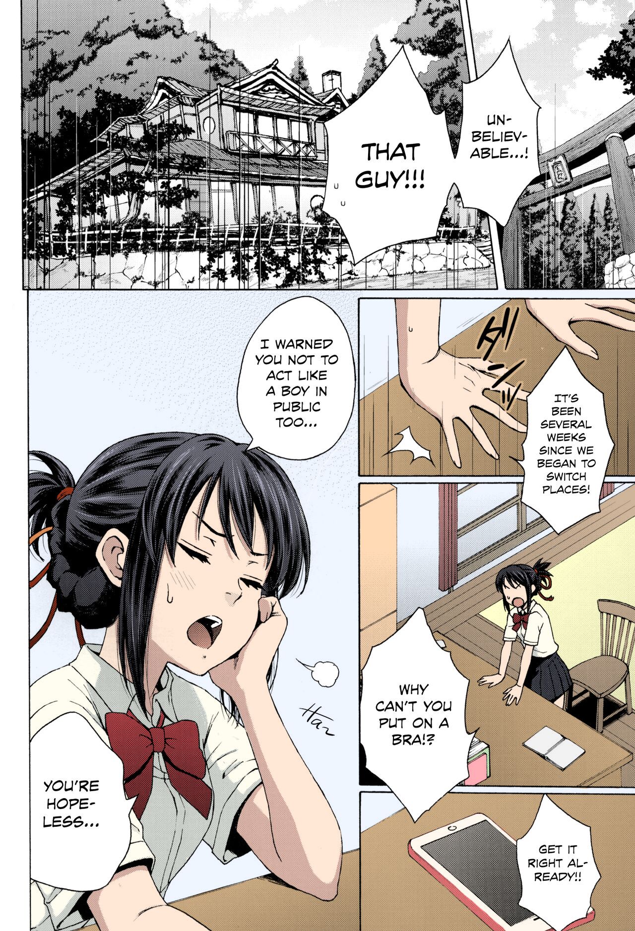 Kimi no Na wa. - &amp; and &amp; - Mitsuha Miyamziu &amp; Teshigawara Katsuhiko page 4 full