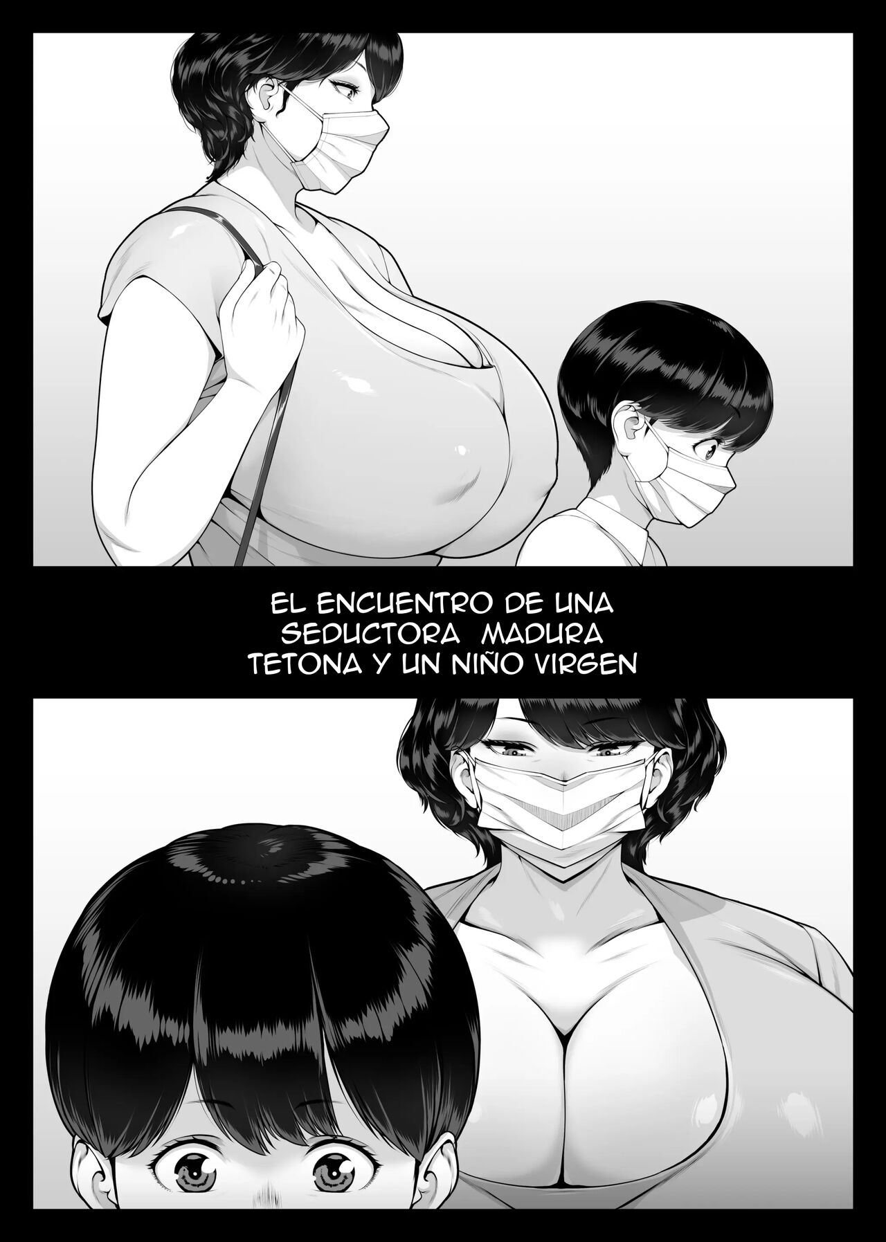 Chijo Monogatari Bakunyuu Chijukujo to Doutei-kun | El encuentro de una seductora madura tetona y un niño virgen page 5 full