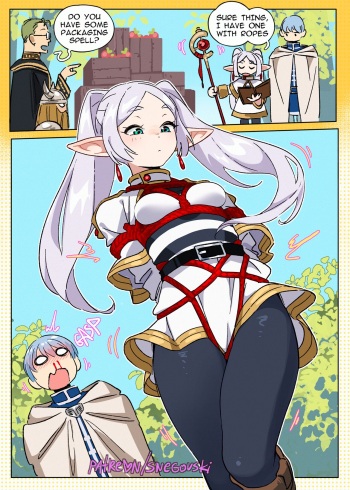 Frieren and the "ropes spell" cover