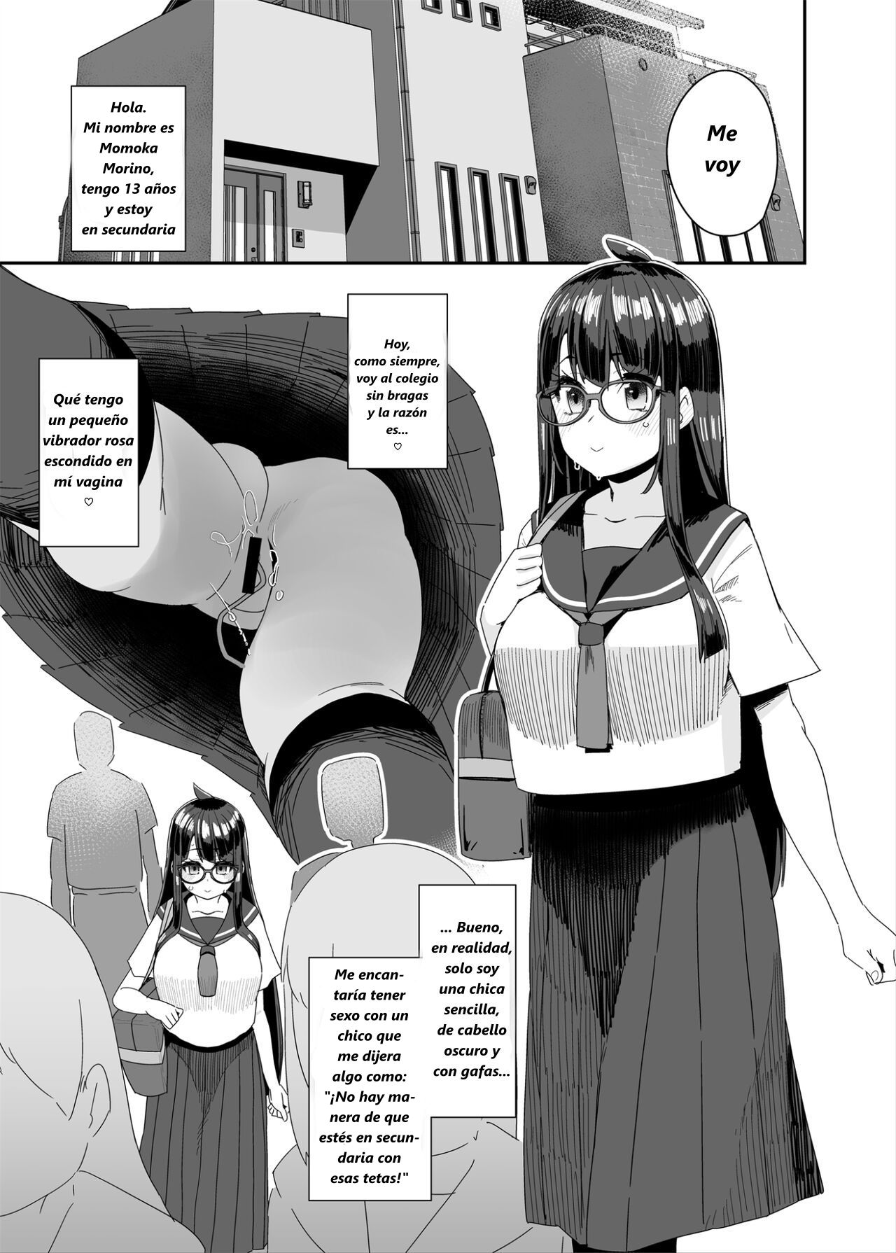 Dosukebe Kyonyuu JC ga Kounai Onanie Suru Hanashi | Una Historia sobre una Chica de Secundaria Lasciva de Grandes Pechos Masturbándose en la Escuela page 8 full