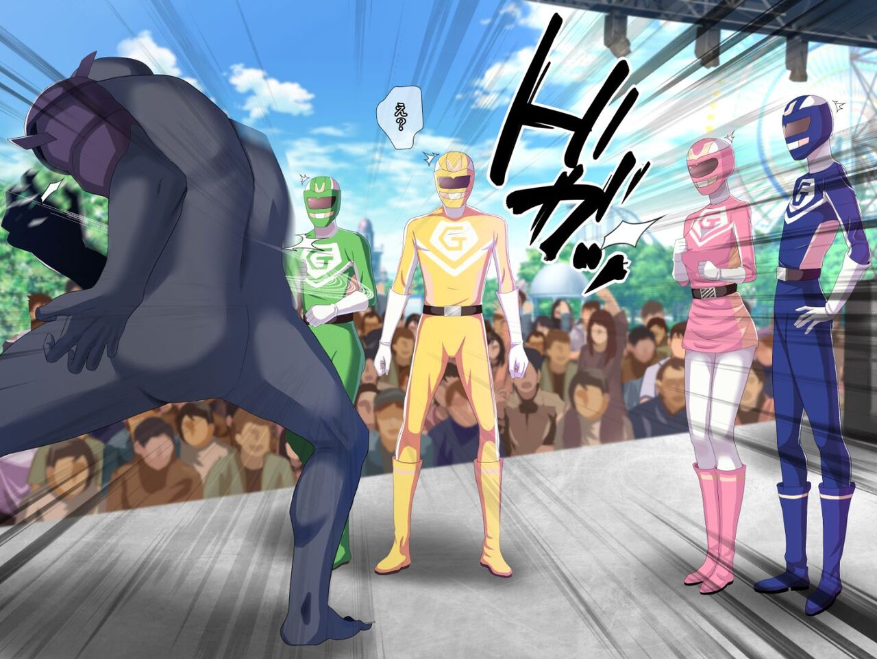 sentai show ni gachi no kaijin ga mazatte ite pinku ga nakadashi sa re makutta hanashi page 6 full