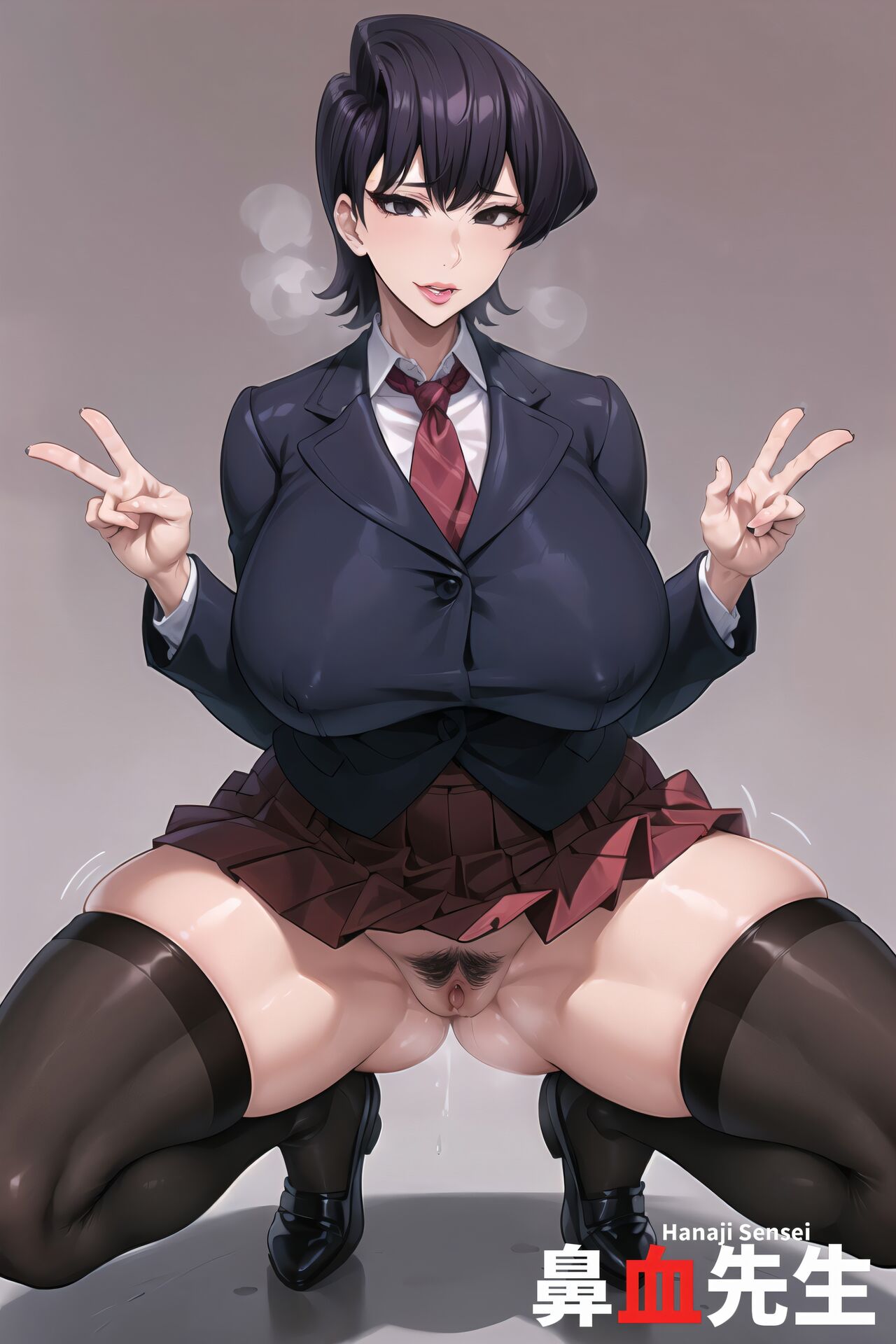 鼻血先生  いいニーハイの日 - Komi Shuuko page 9 full