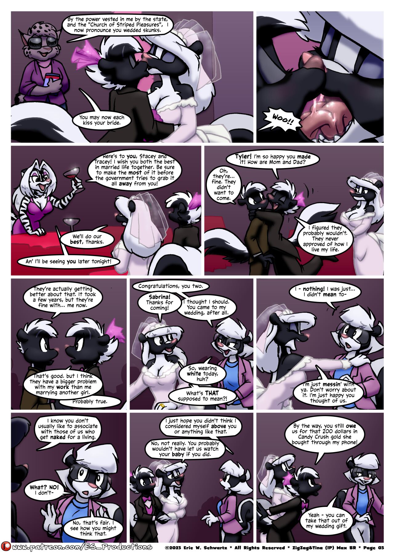 Stacey &amp; Tracey's Wild Wedding Night  - Ongoing page 4 full