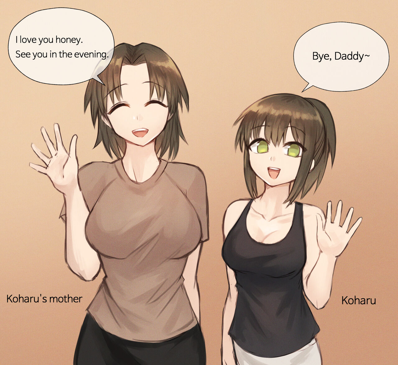Koharu x Koharu's Mother page 1 full
