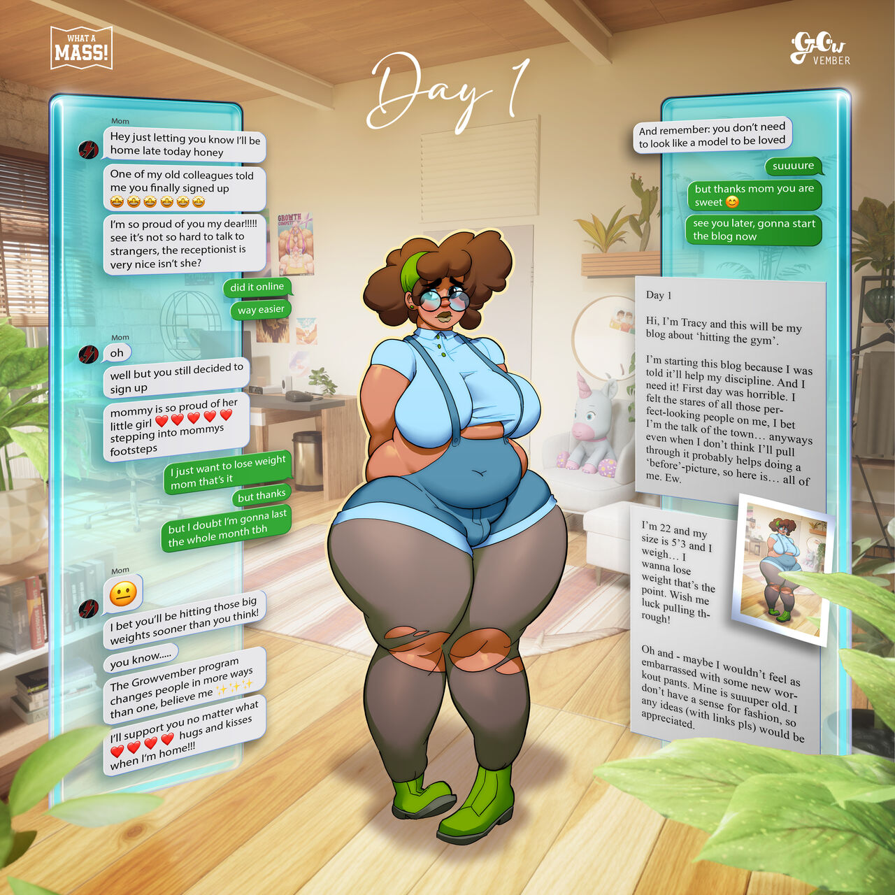 Tracy's Growvember - Hyper Muscle Futanari Growth Story page 2 full