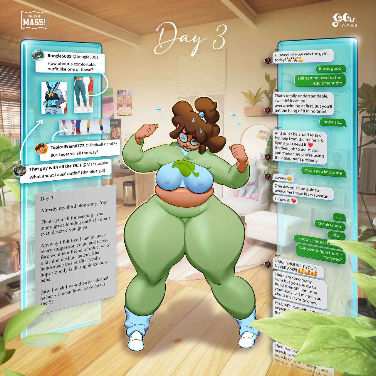Tracy's Growvember - Hyper Muscle Futanari Growth Story page 4 full