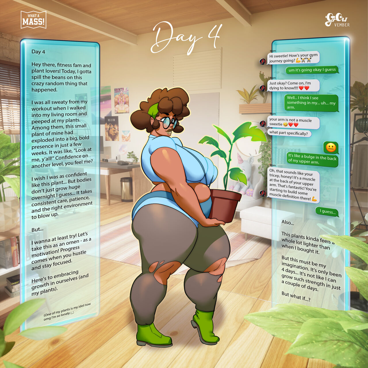 Tracy's Growvember - Hyper Muscle Futanari Growth Story page 5 full