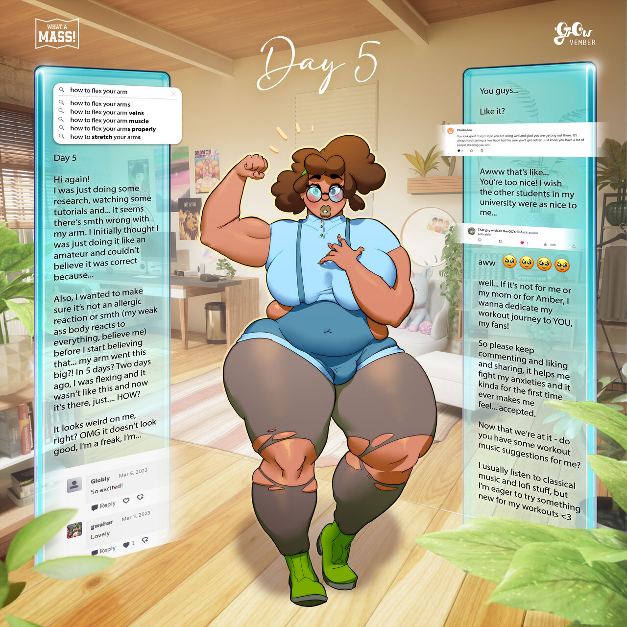 Tracy's Growvember - Hyper Muscle Futanari Growth Story page 6 full