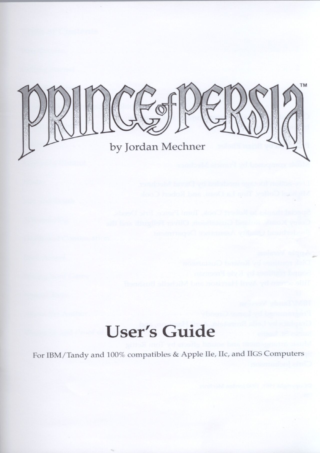 Prince of Persia 1 And 2: Shadow And Flame Manuals page 2 full