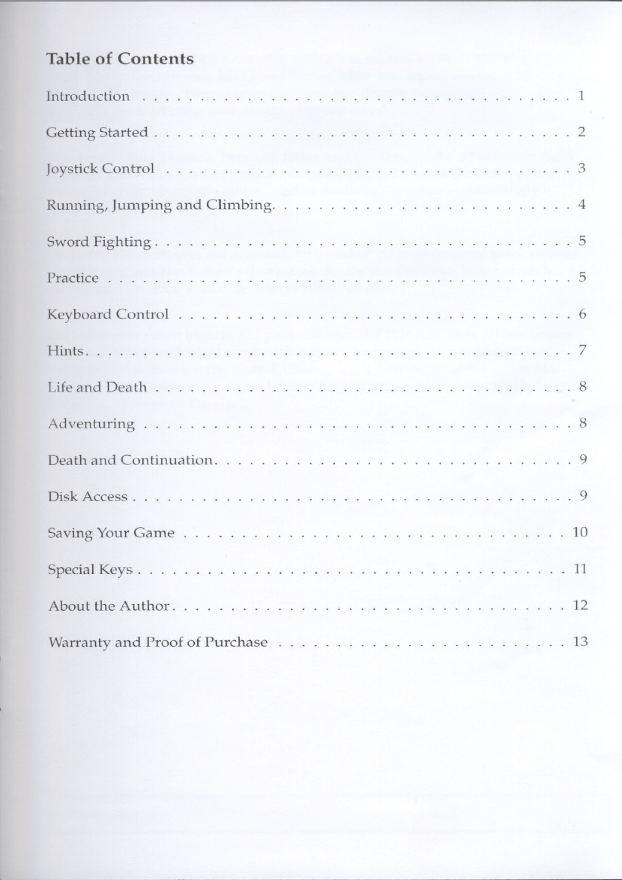 Prince of Persia 1 And 2: Shadow And Flame Manuals page 4 full