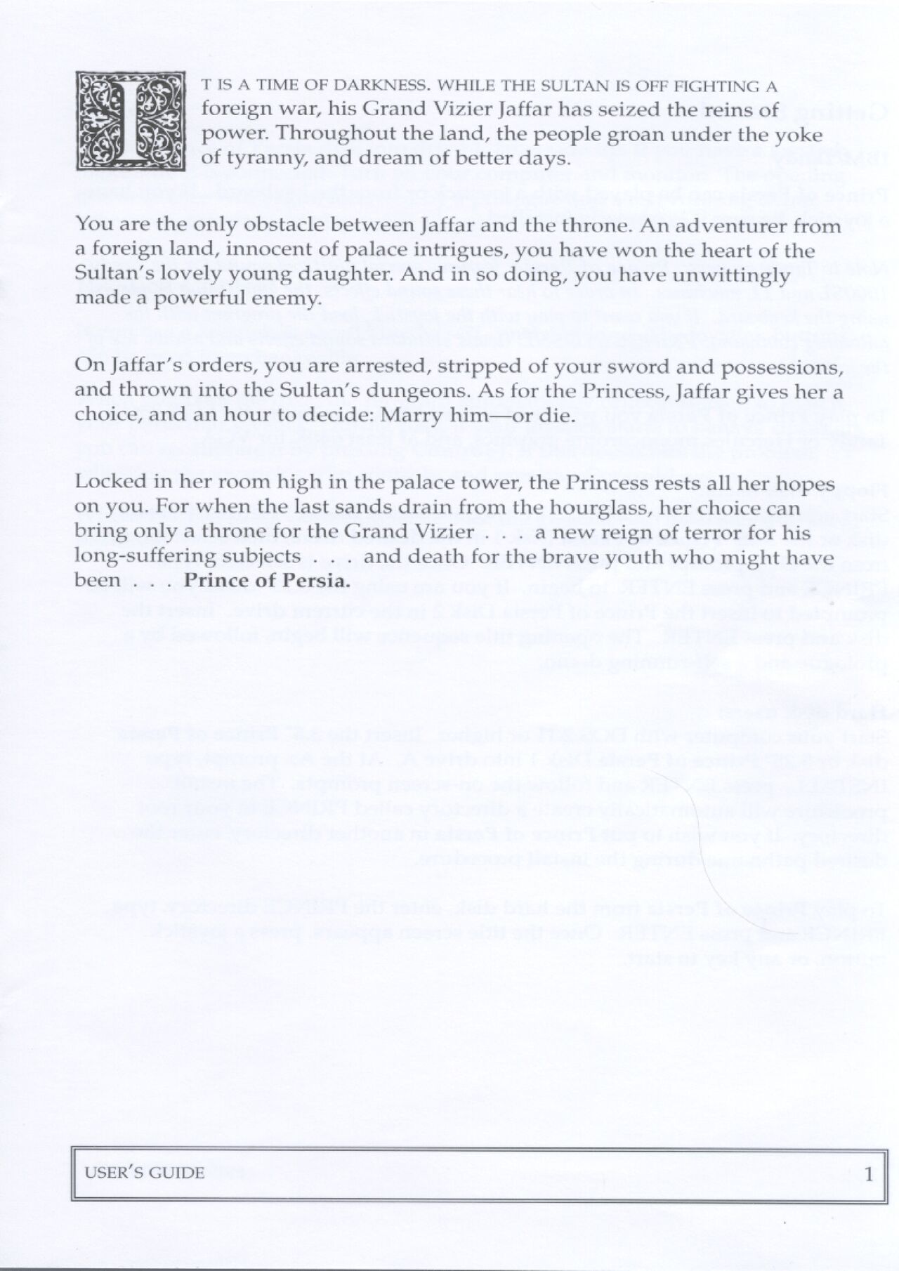 Prince of Persia 1 And 2: Shadow And Flame Manuals page 5 full