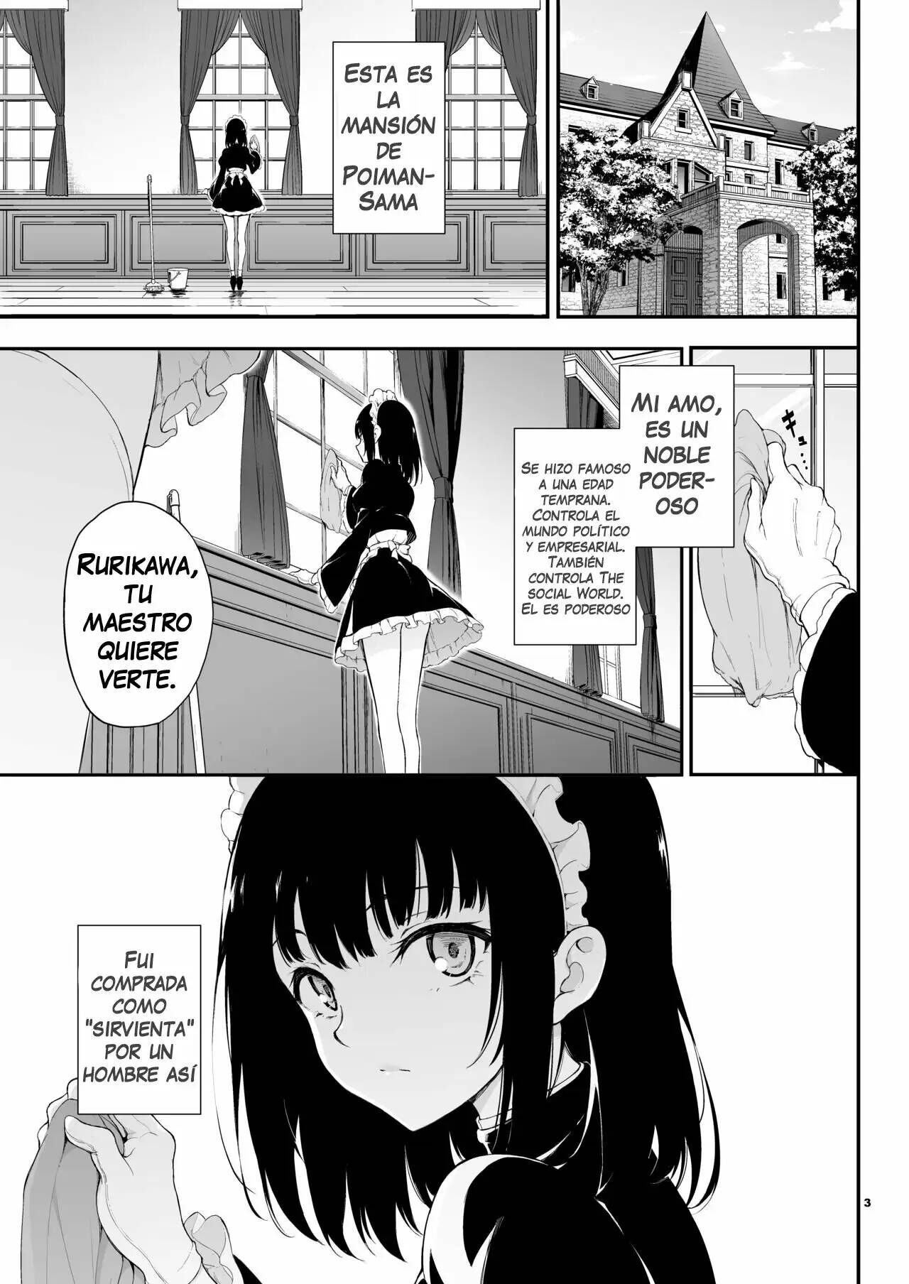 Maid Kyouiku. -Botsuraku Kizoku Rurikawa Tsubaki- | Educando a la sirvienta 1 page 3 full