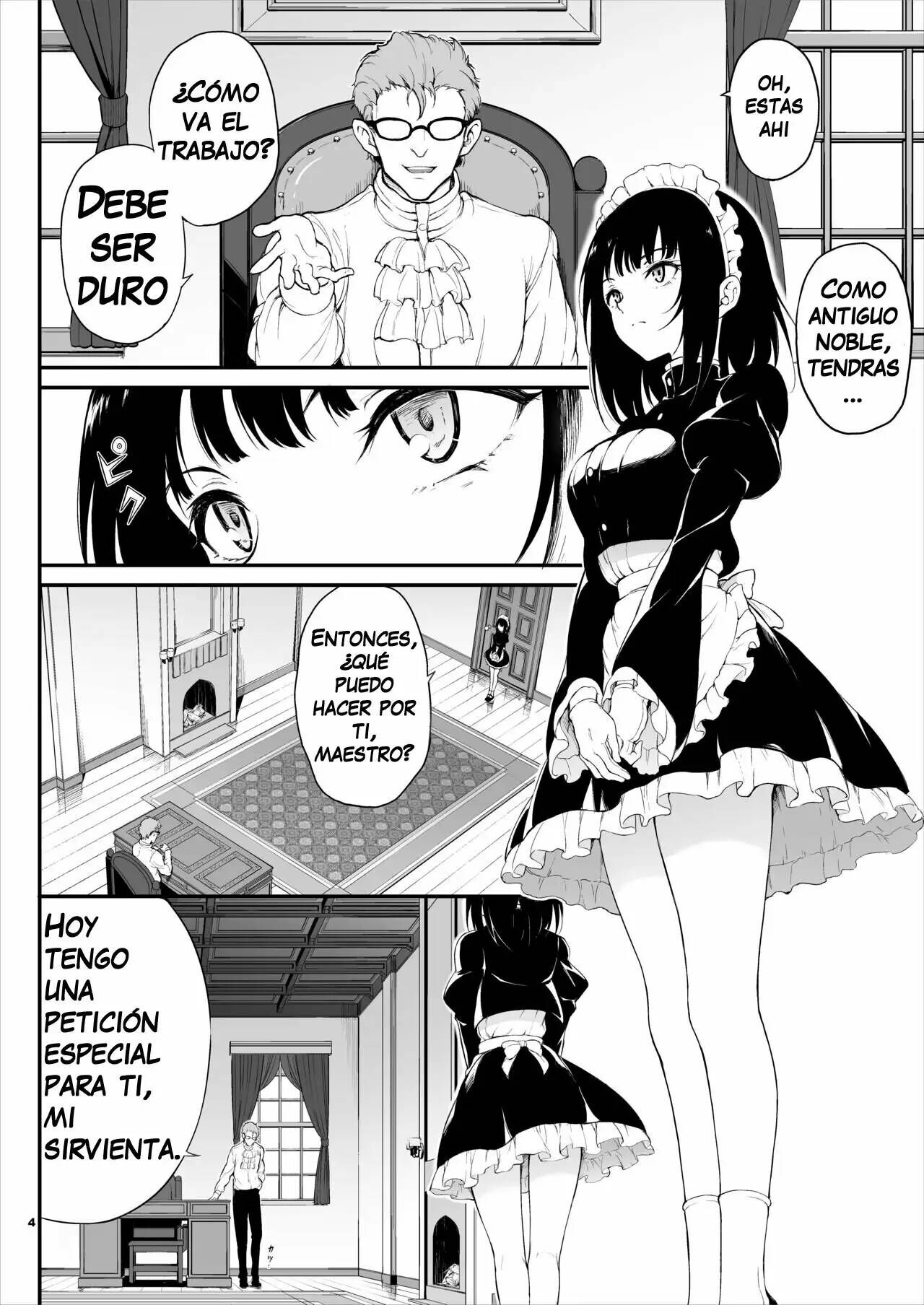 Maid Kyouiku. -Botsuraku Kizoku Rurikawa Tsubaki- | Educando a la sirvienta 1 page 4 full
