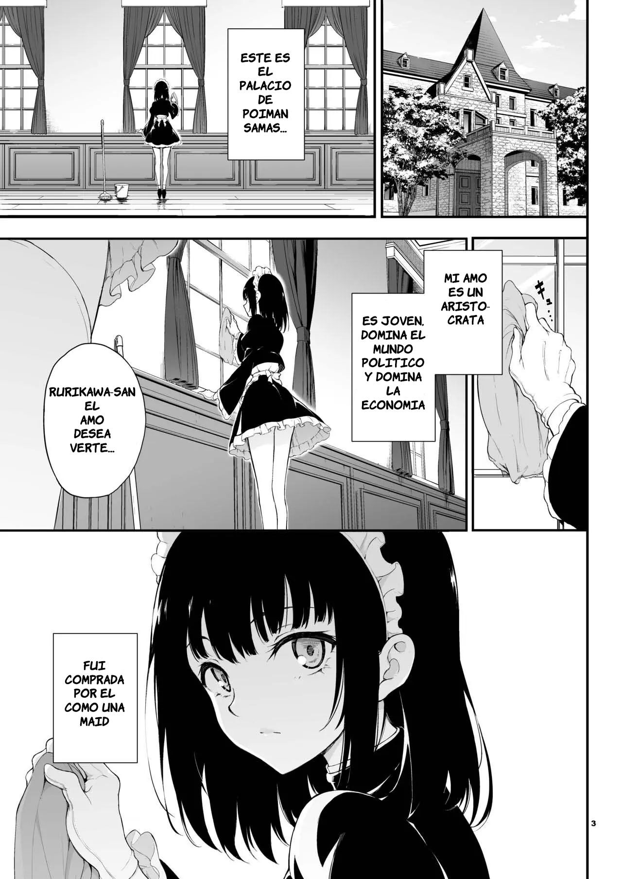 Maid Kyouiku. -Botsuraku Kizoku Rurikawa Tsubaki- | Educando a la sirvienta 1 page 2 full