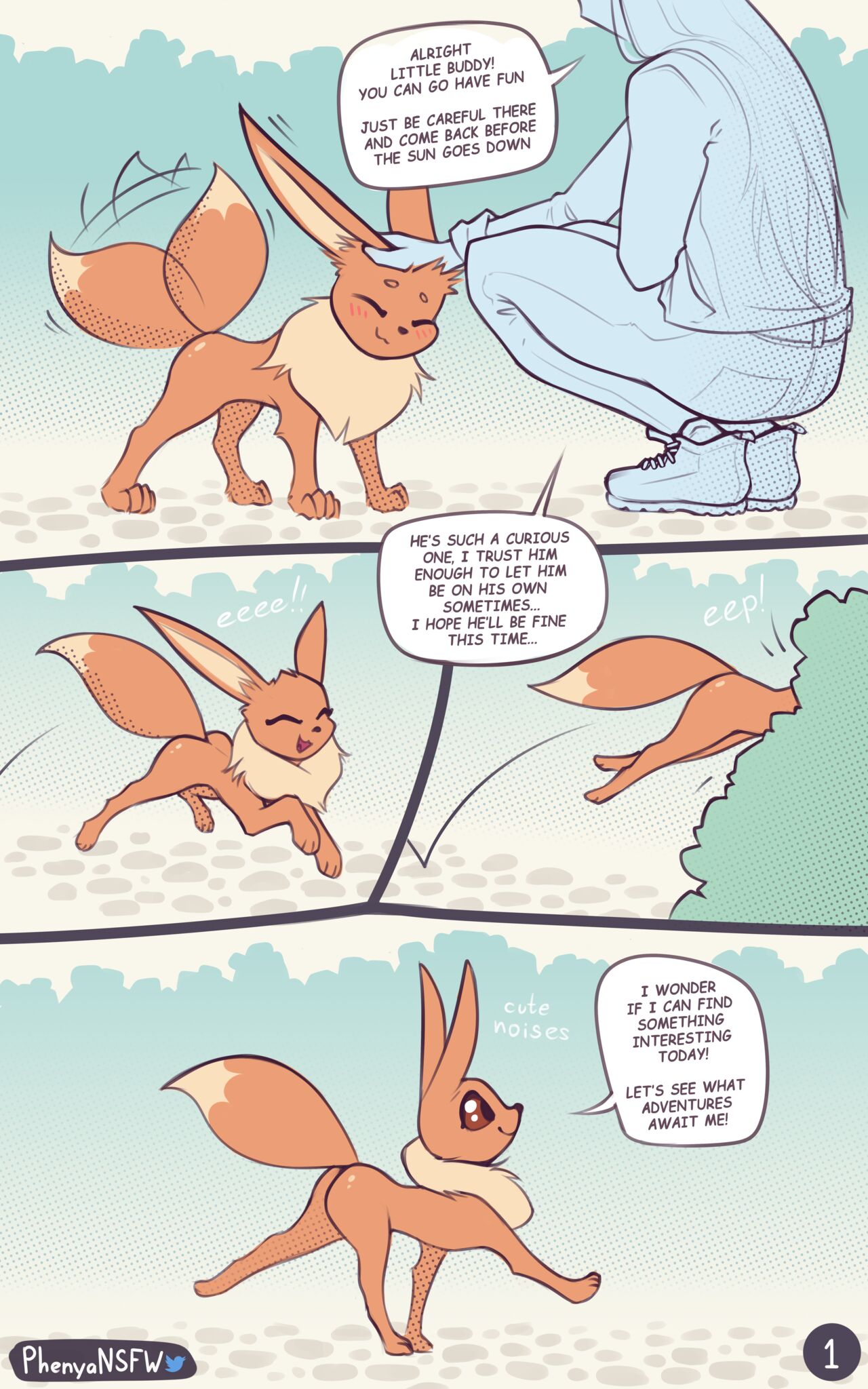Eevees comic! page 1 full