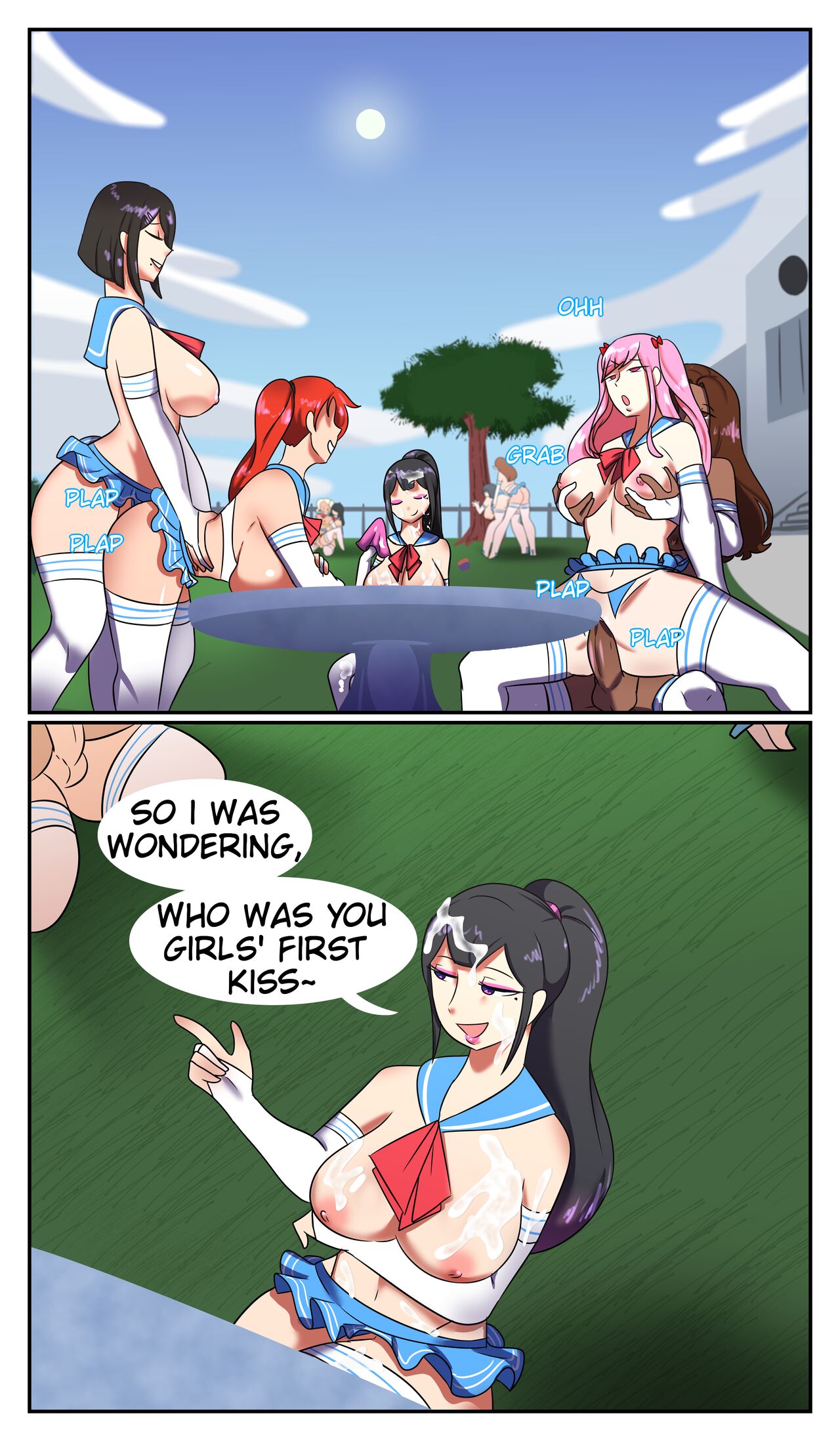 Friend Group Discusses Their First Kiss page 1 full