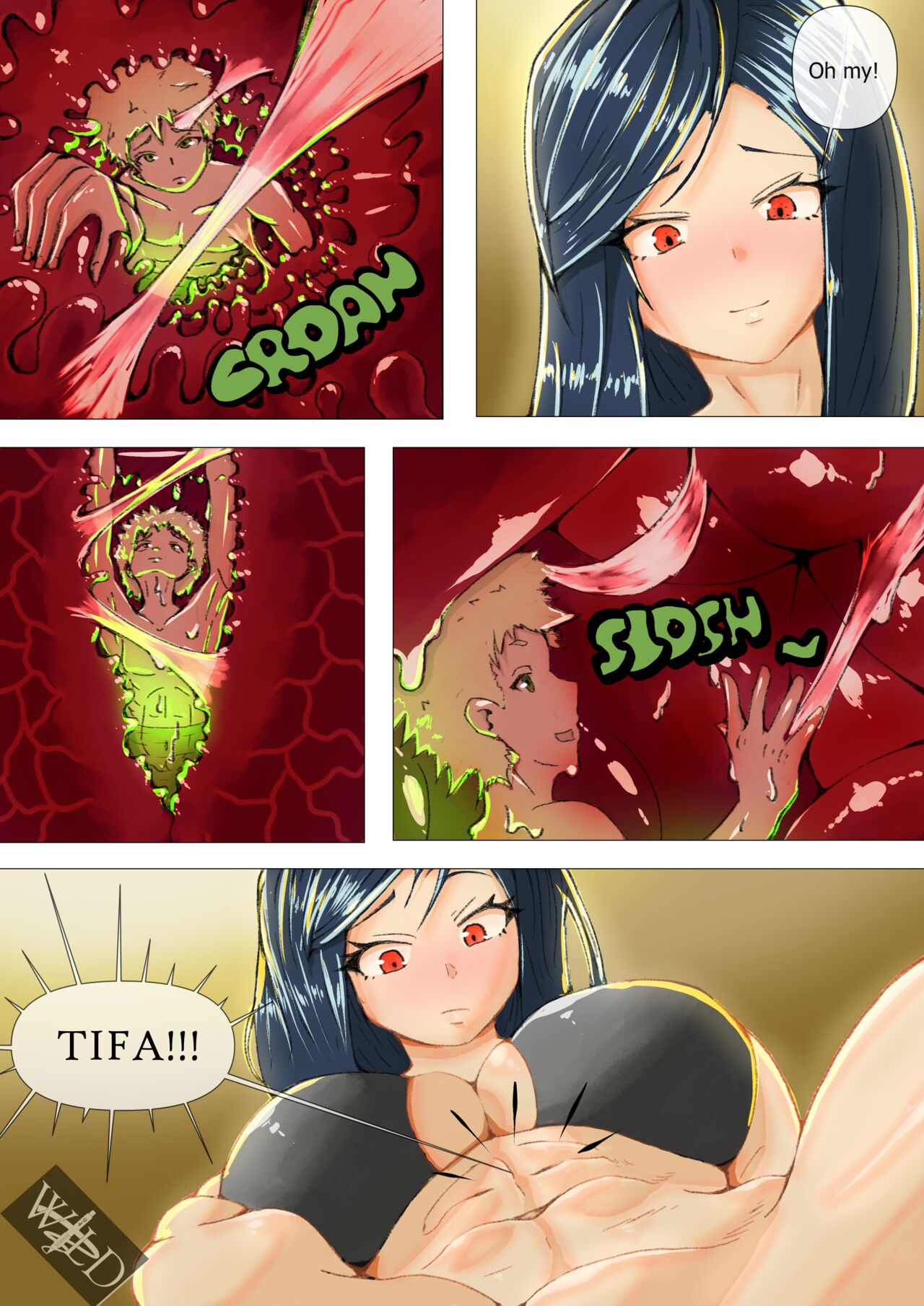 Kyle's tumble into Tifa page 6 full