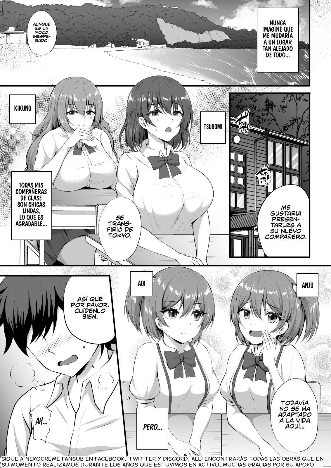 Otoko ga Ore shika Inai Inaka no Gakkou de Chijo Bitch to Yarimakuru Hanashi | Una historia Sobré Como me Folle a una Puta trás Otra en una Escuela Rural donde Yo soy el Único Hombre page 4 full
