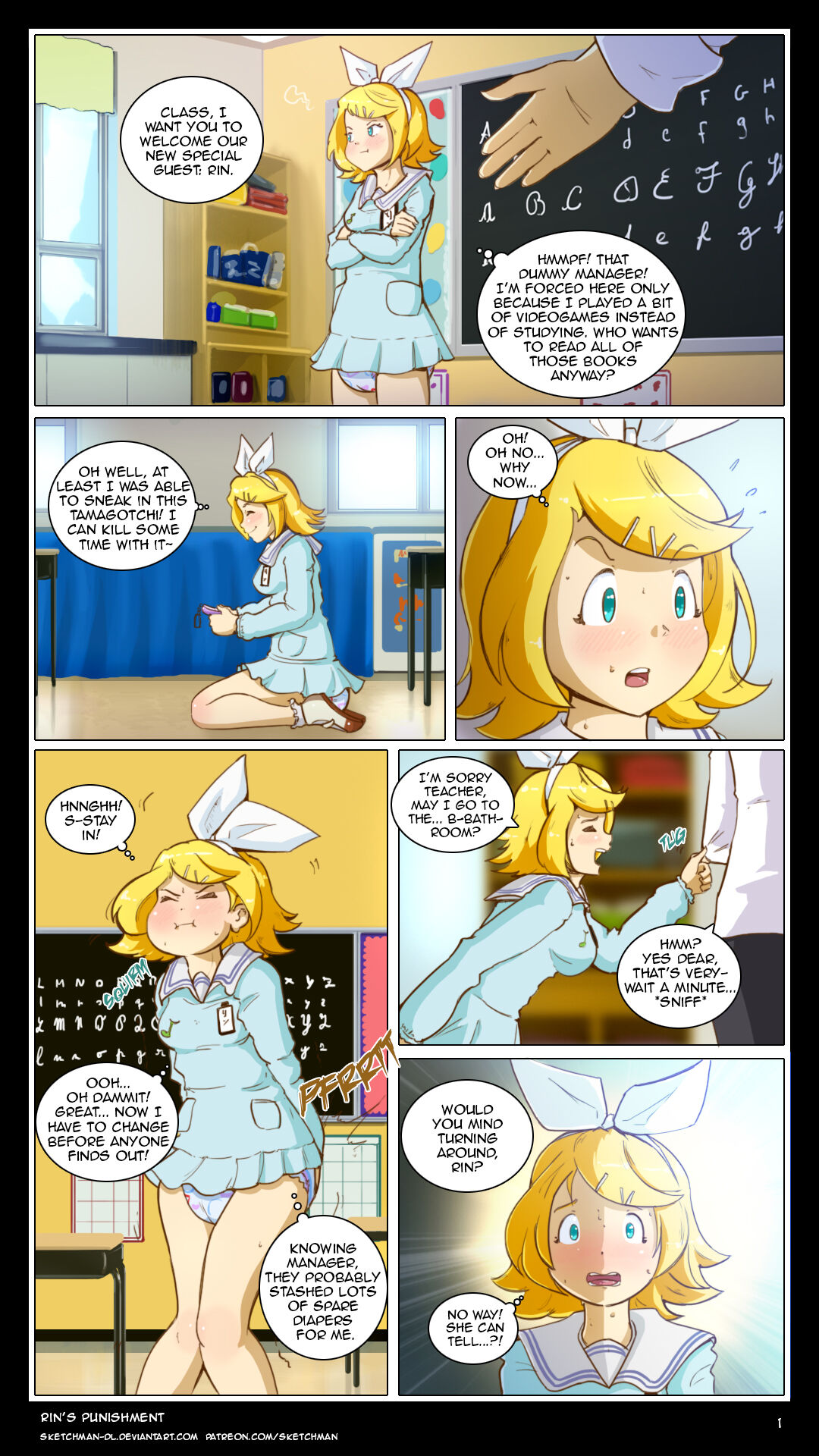 Rin's Punishment / COMIC English - SketchMan-DL page 1 full