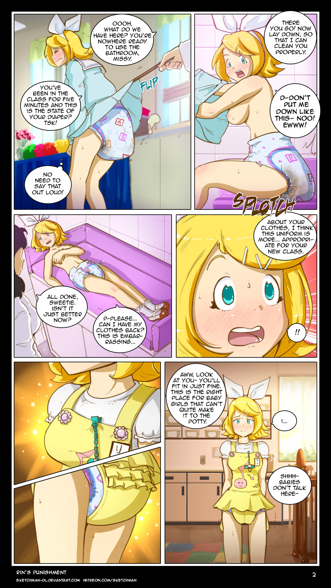 Rin's Punishment / COMIC English - SketchMan-DL page 2 full