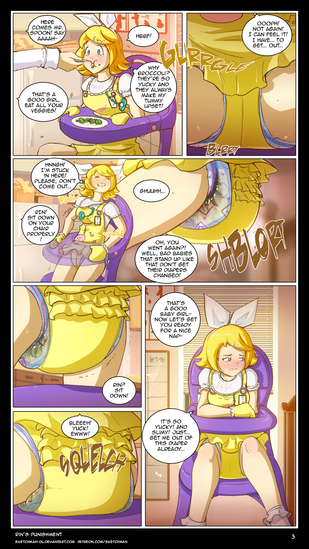 Rin's Punishment / COMIC English - SketchMan-DL page 3 full