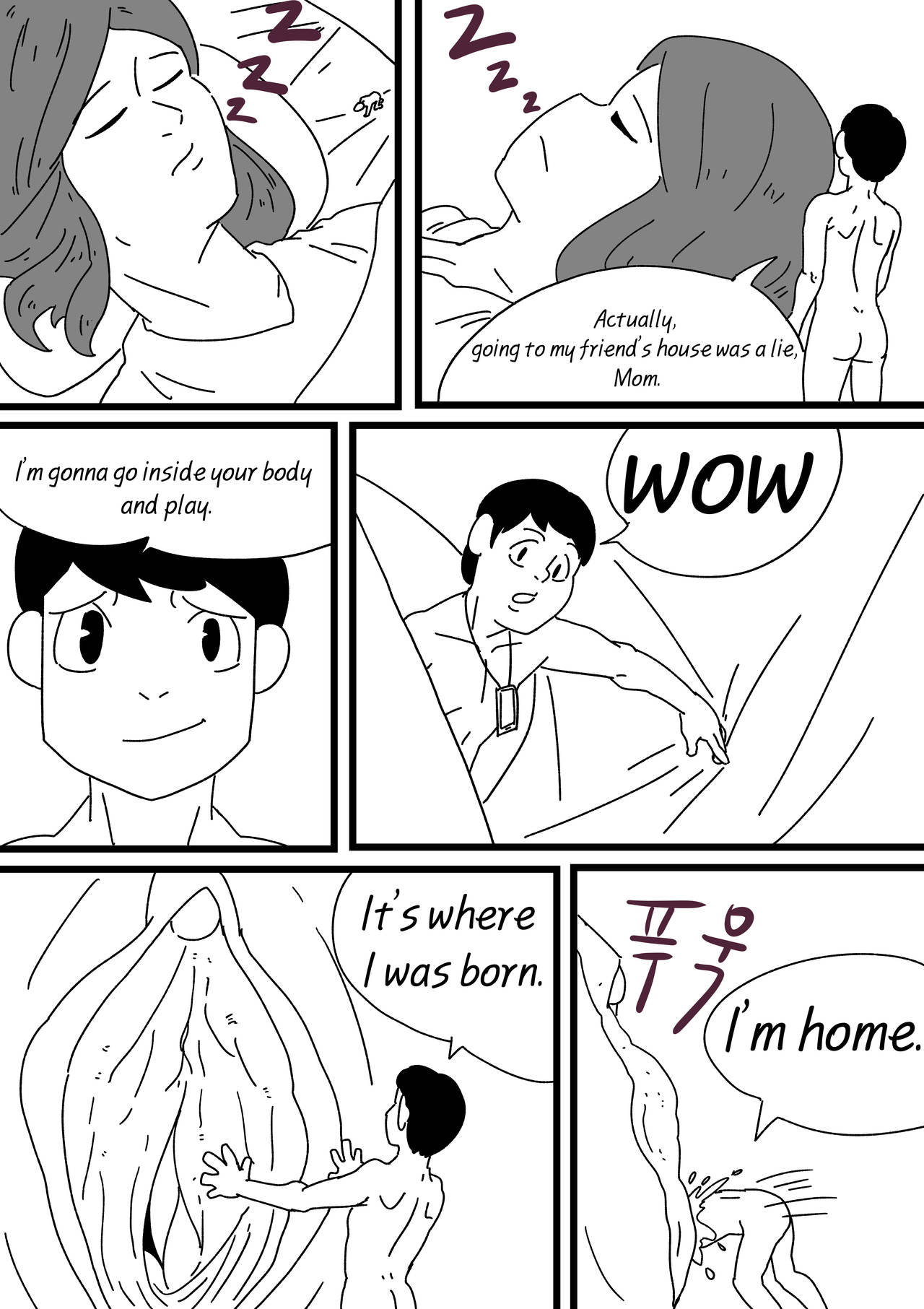 Exploration of the mother's uterus page 2 full