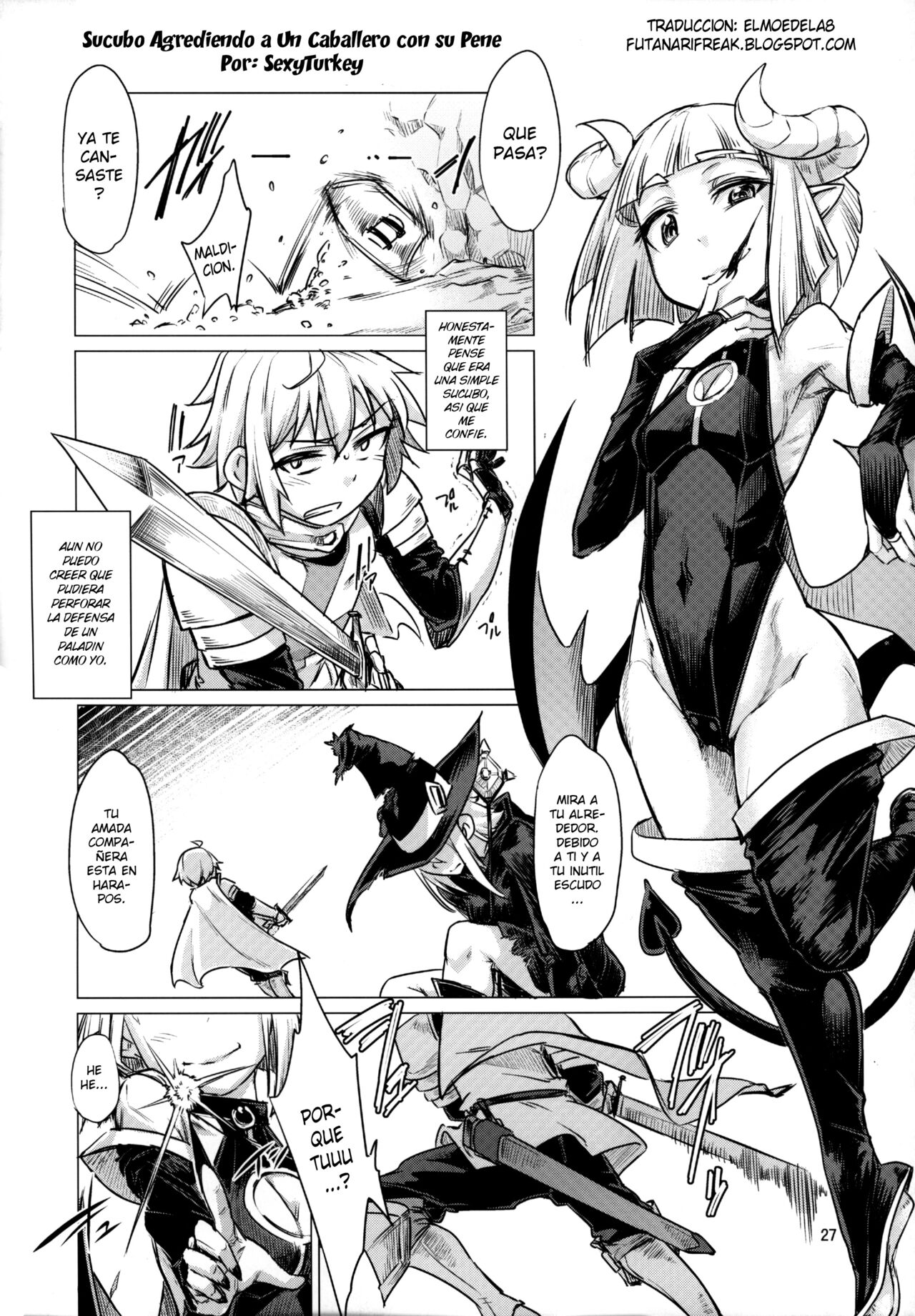 Succubus Molesting a Knight with Her Cock page 1 full