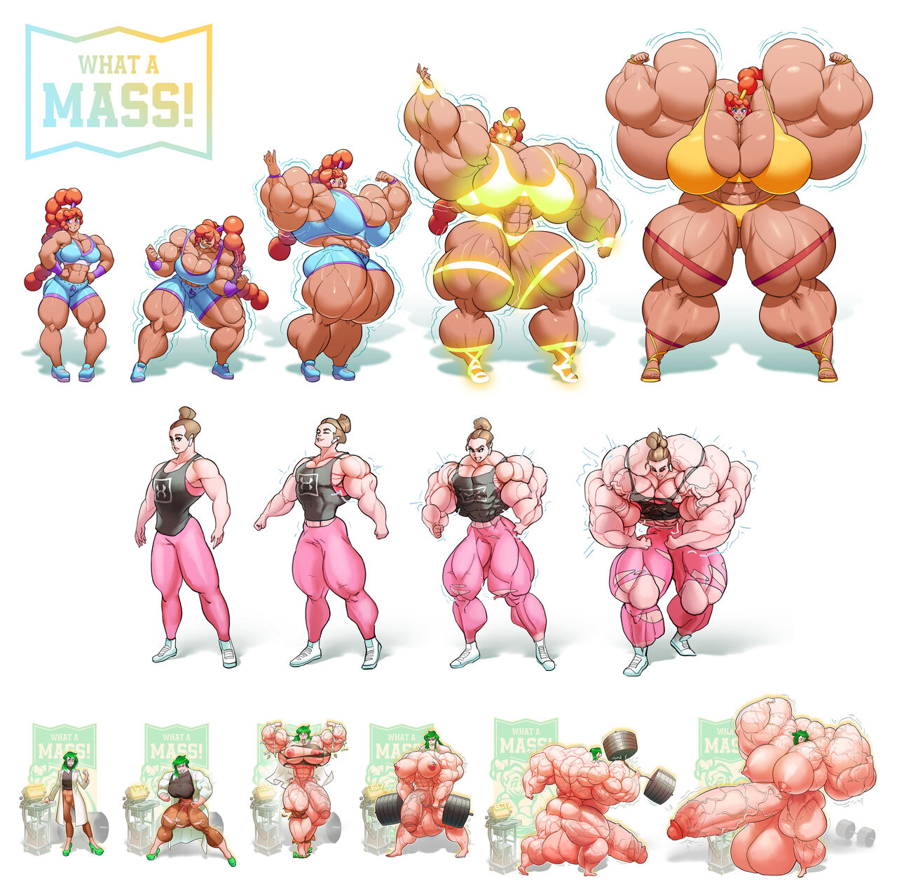 Female Muscle &amp; Futanari Growth Sequences page 1 full