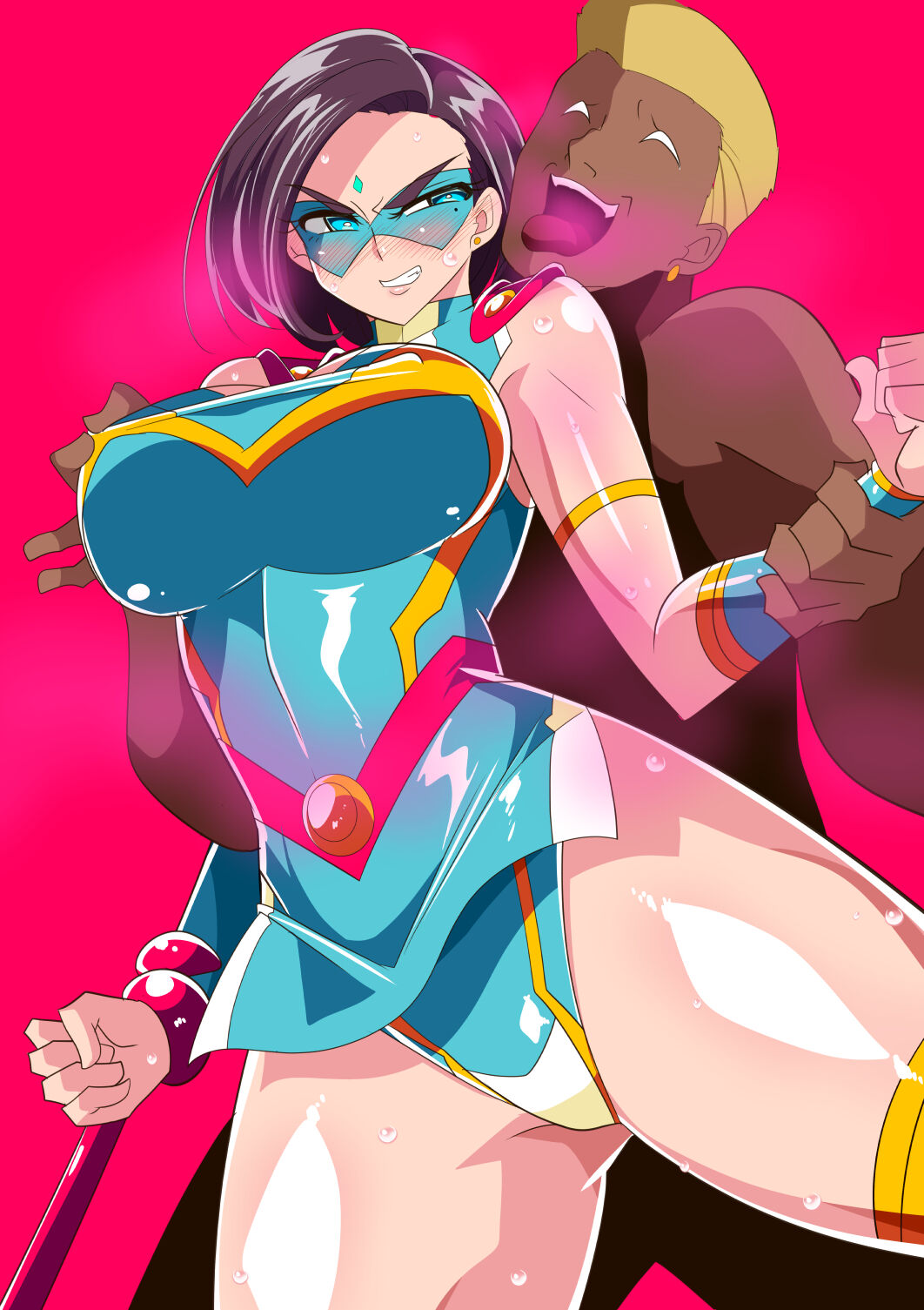 Hitozuma Choujin Mighty Madam! VS Saiin Yarichin Kaijin Zenpen | 유부녀 초인 마이티 마담! VS 최음 양아치 괴인 전편 page 3 full