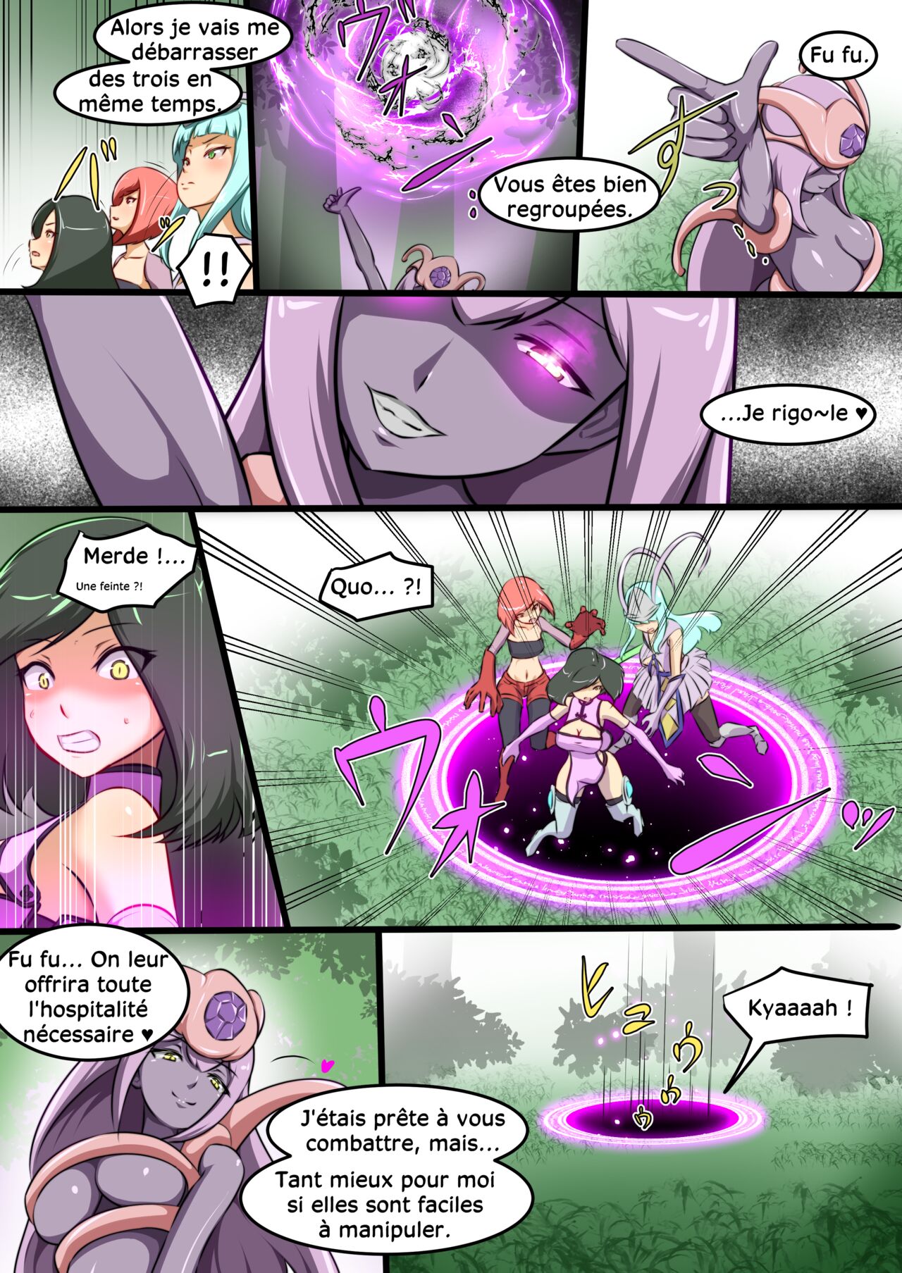 Uchi no Ko ga Ecchi na Teki to Tatakatte Haiboku suru Hanashi 2 | L'héroïne se fait vaincre par une ennemie perverse 2 page 9 full