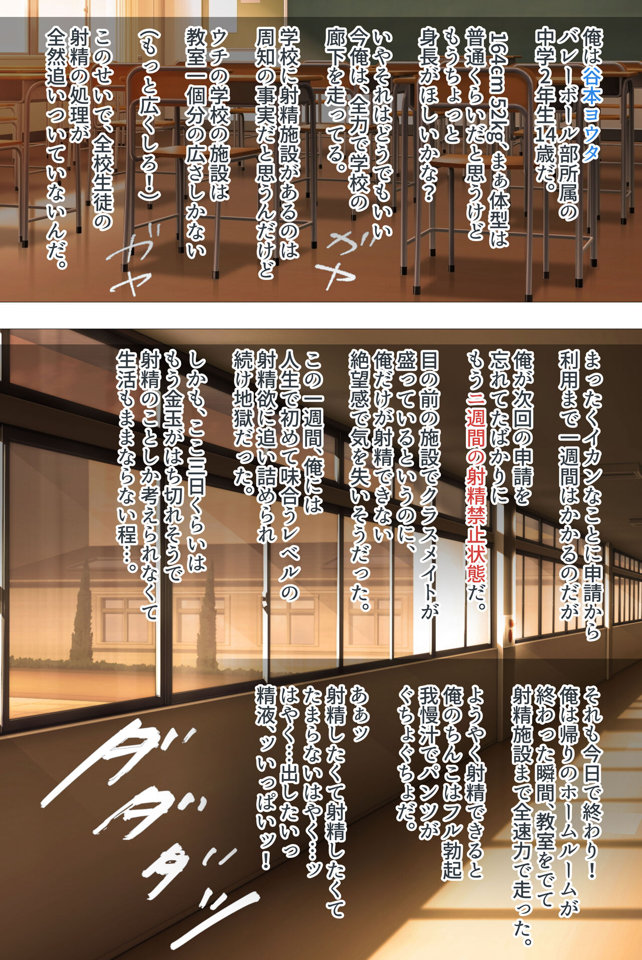 二週間の◯制禁欲から解放され大量射精する◯年 page 3 full
